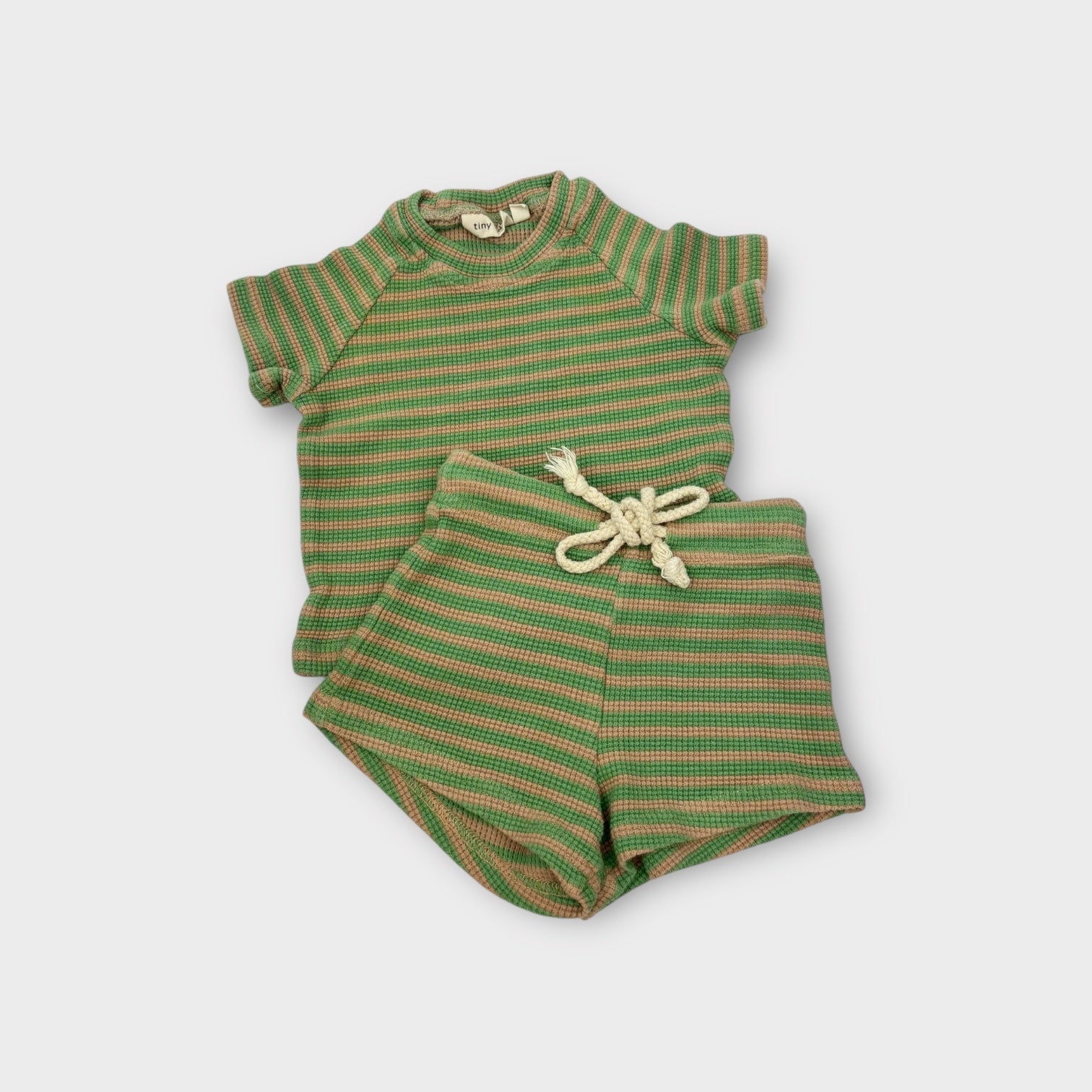 Tiny Trove Stripe Waffle Set, Size 00