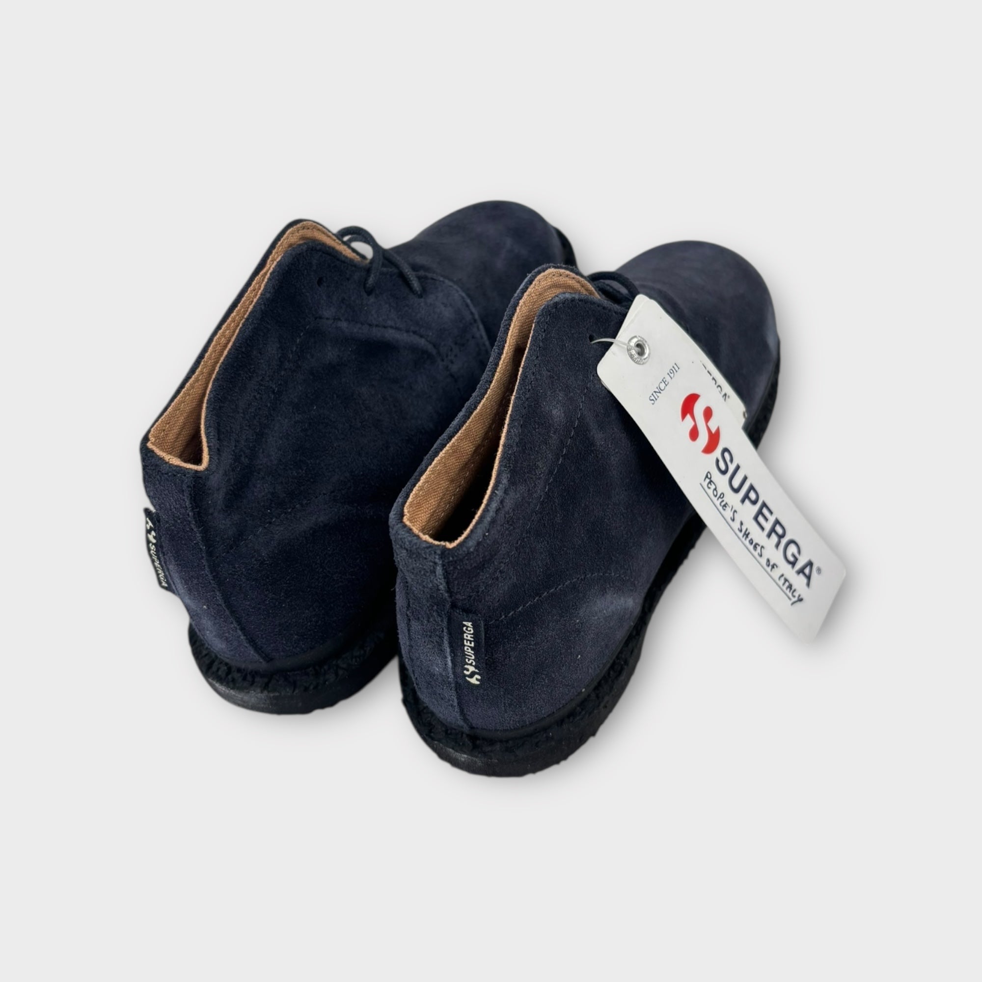 Superga Navy Suede Boots, Size EU 33