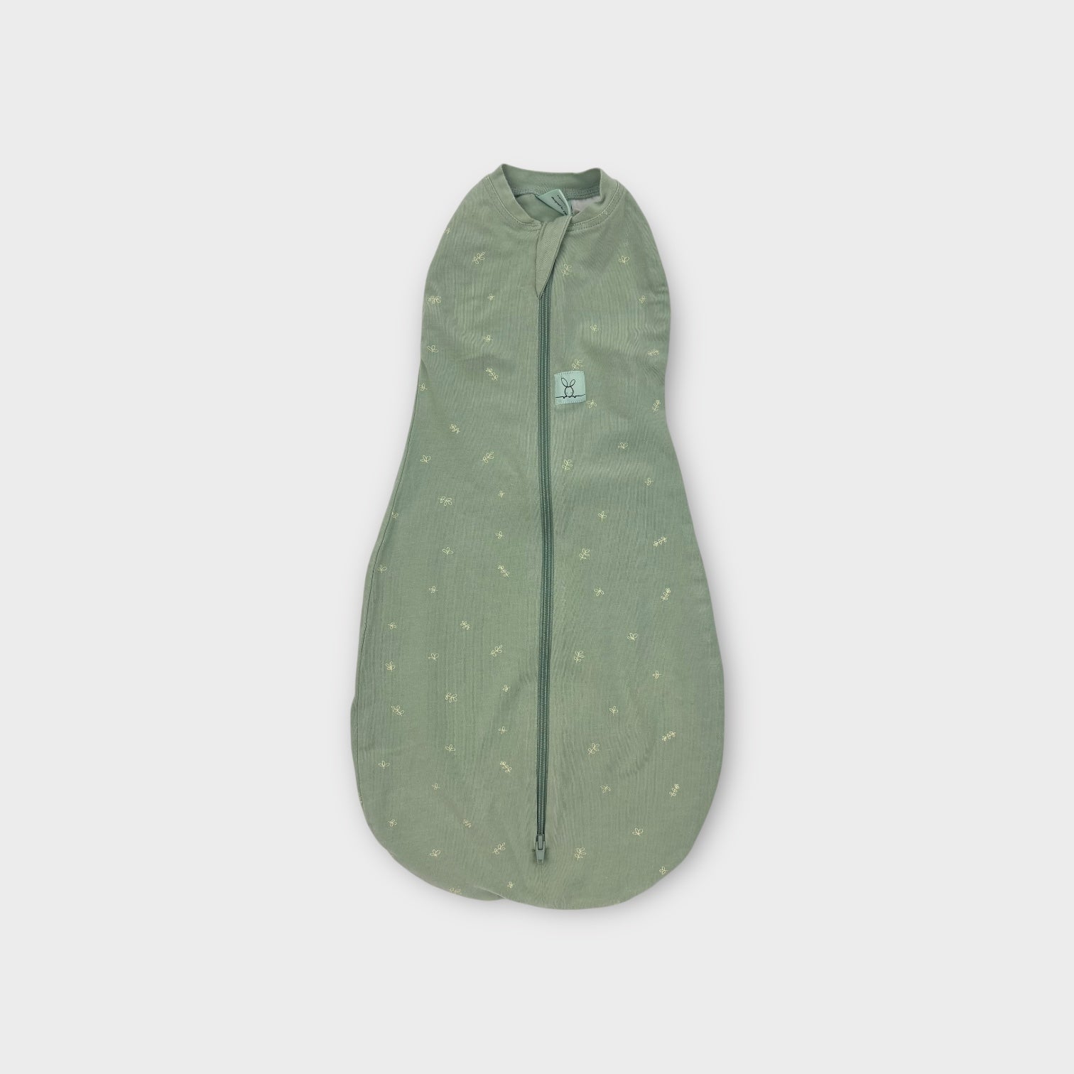Ergopouch 0.2 Tog Green Leaf Cocoon Swaddle Bag, Size 000