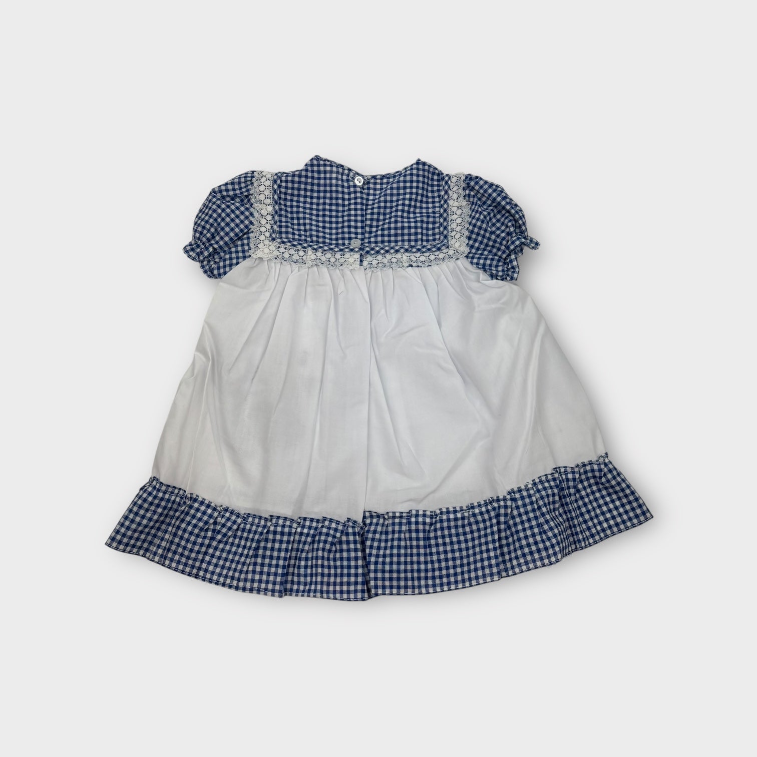 Vintage Blue and White Babydoll Dress, Size 2