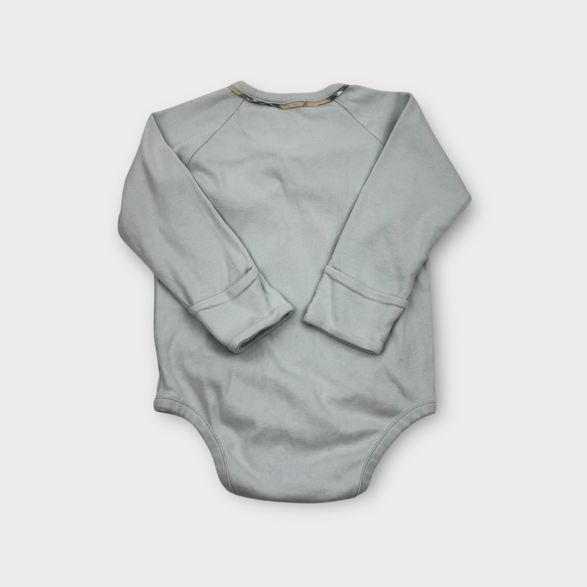 Burberry Blue Wrap Bodysuit, Size 0