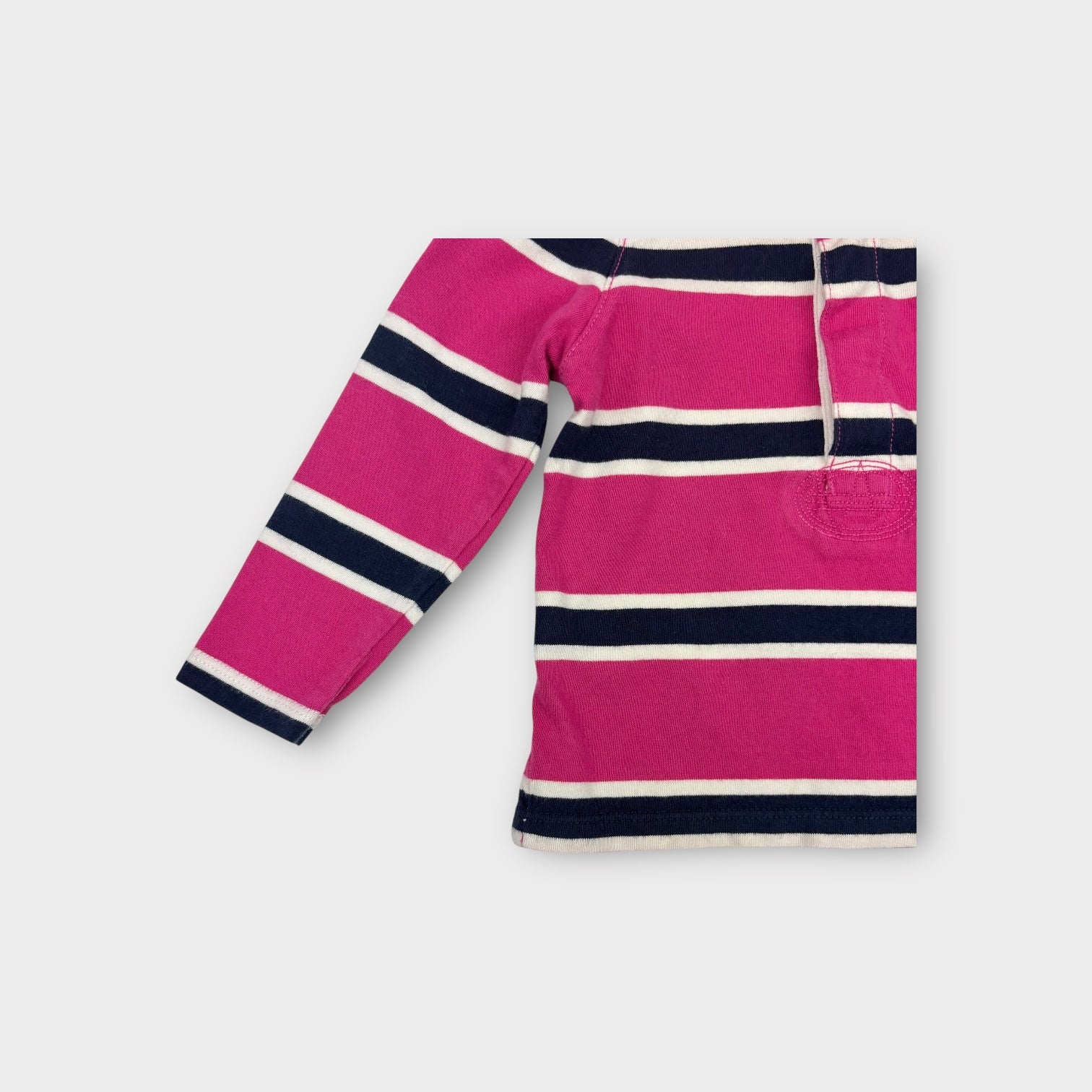 Ralph Lauren Pink Stripe Rugby Shirt, Size 0