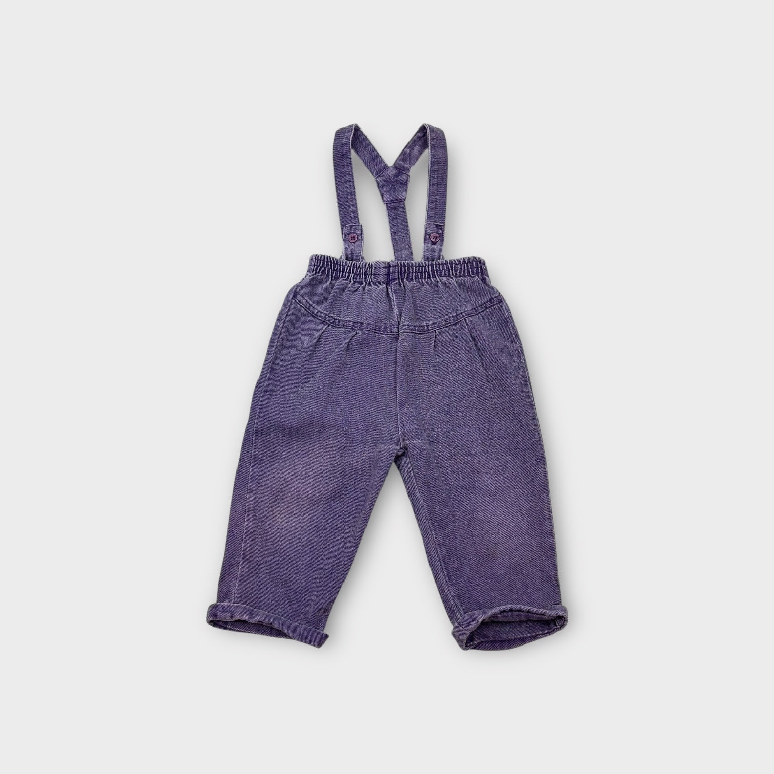 Vintage Purple Acid Wash Overalls, Size 2