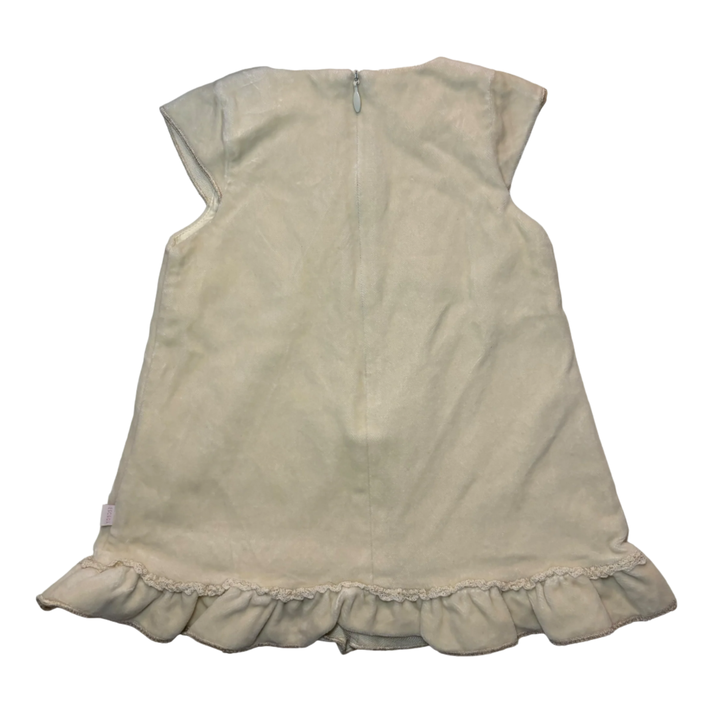 White Velour Escada Dress, Size 0