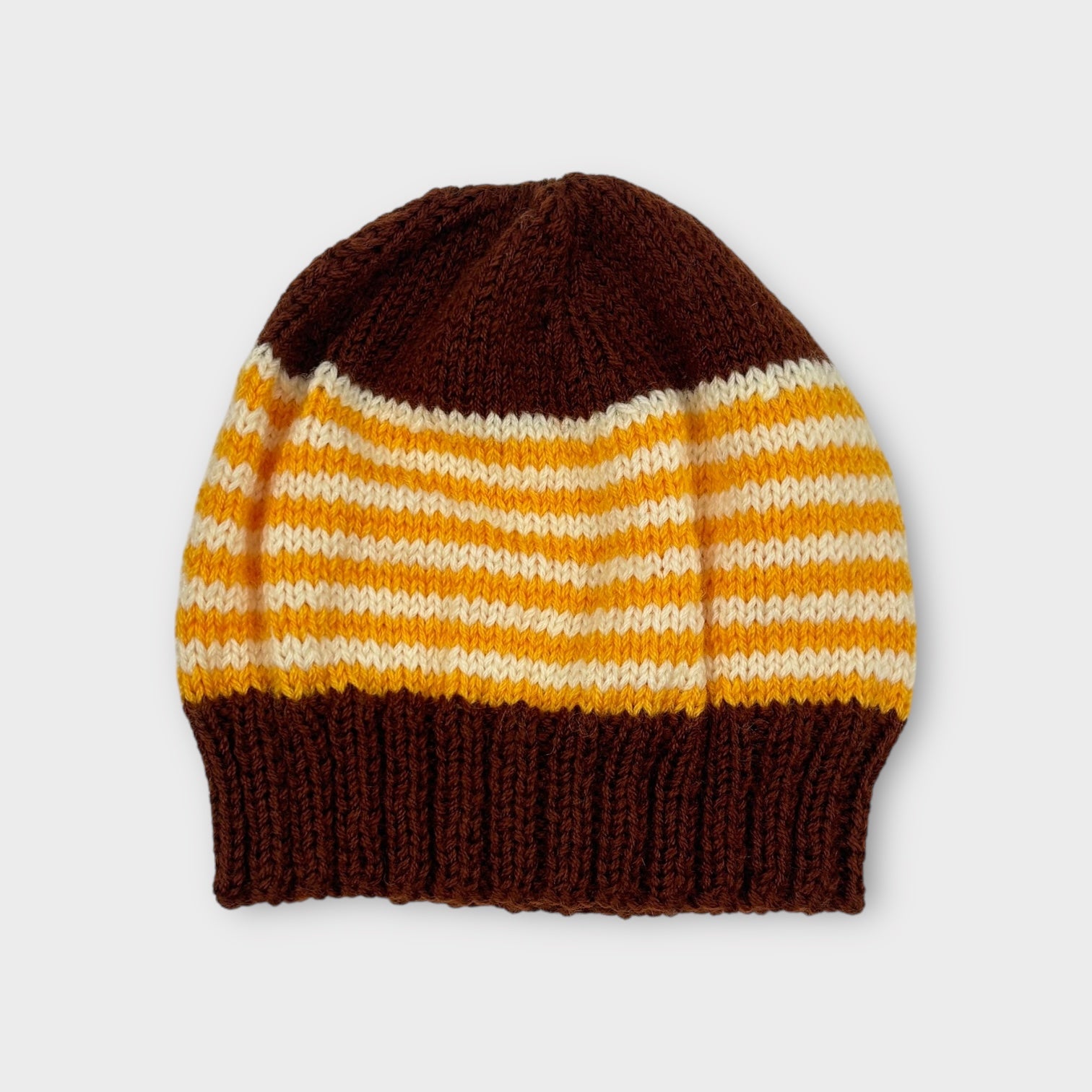 Handmade Stripe Beanie, Size XS