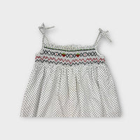 Handmade Smocked Romper, Size 1-2