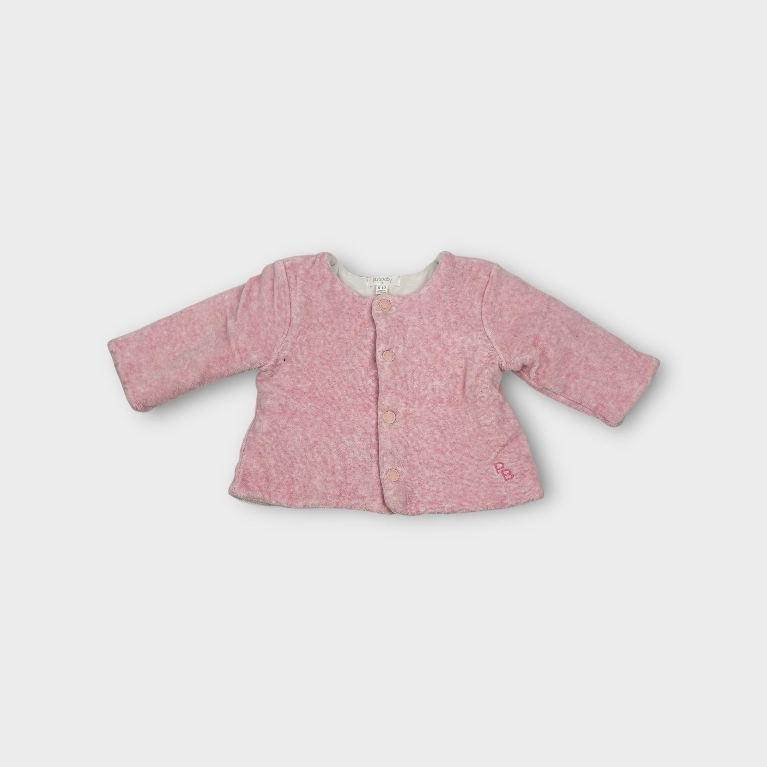 Purebaby Pink Velour Set, Size 0