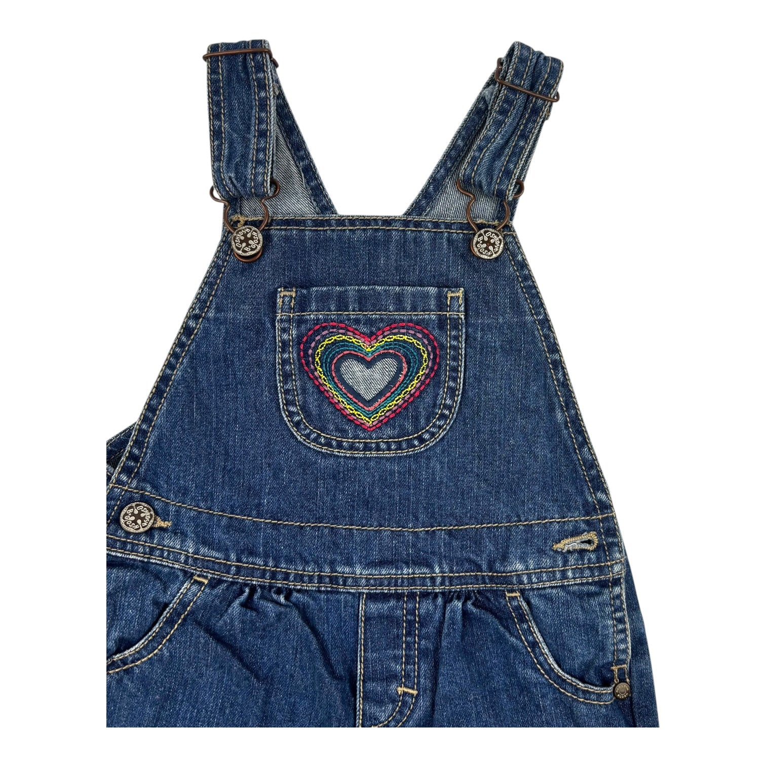 Oshkosh B'Gosh Embroidered Heart Overalls, Size 3