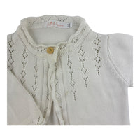 Little Possum White Knit Cardigan, Size 0