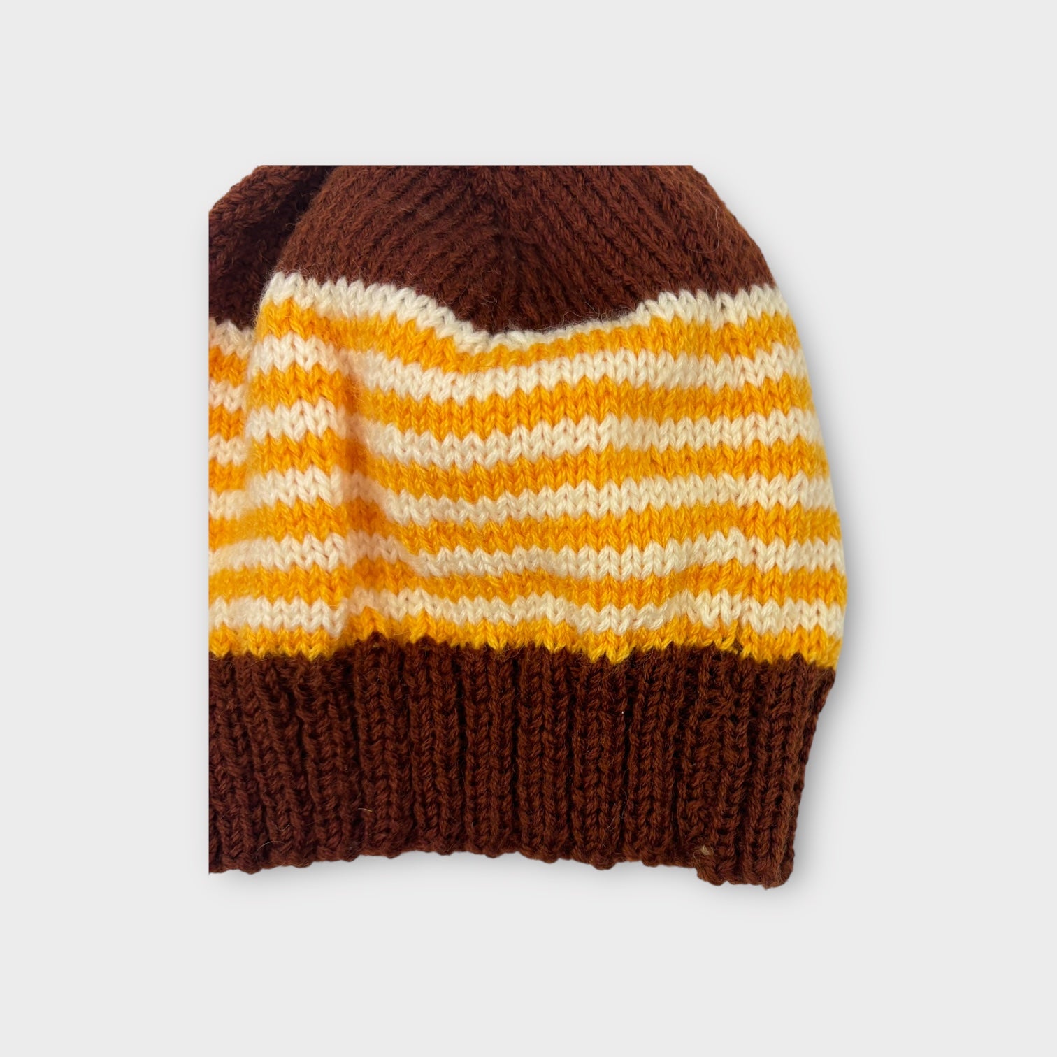 Handmade Stripe Beanie, Size XS
