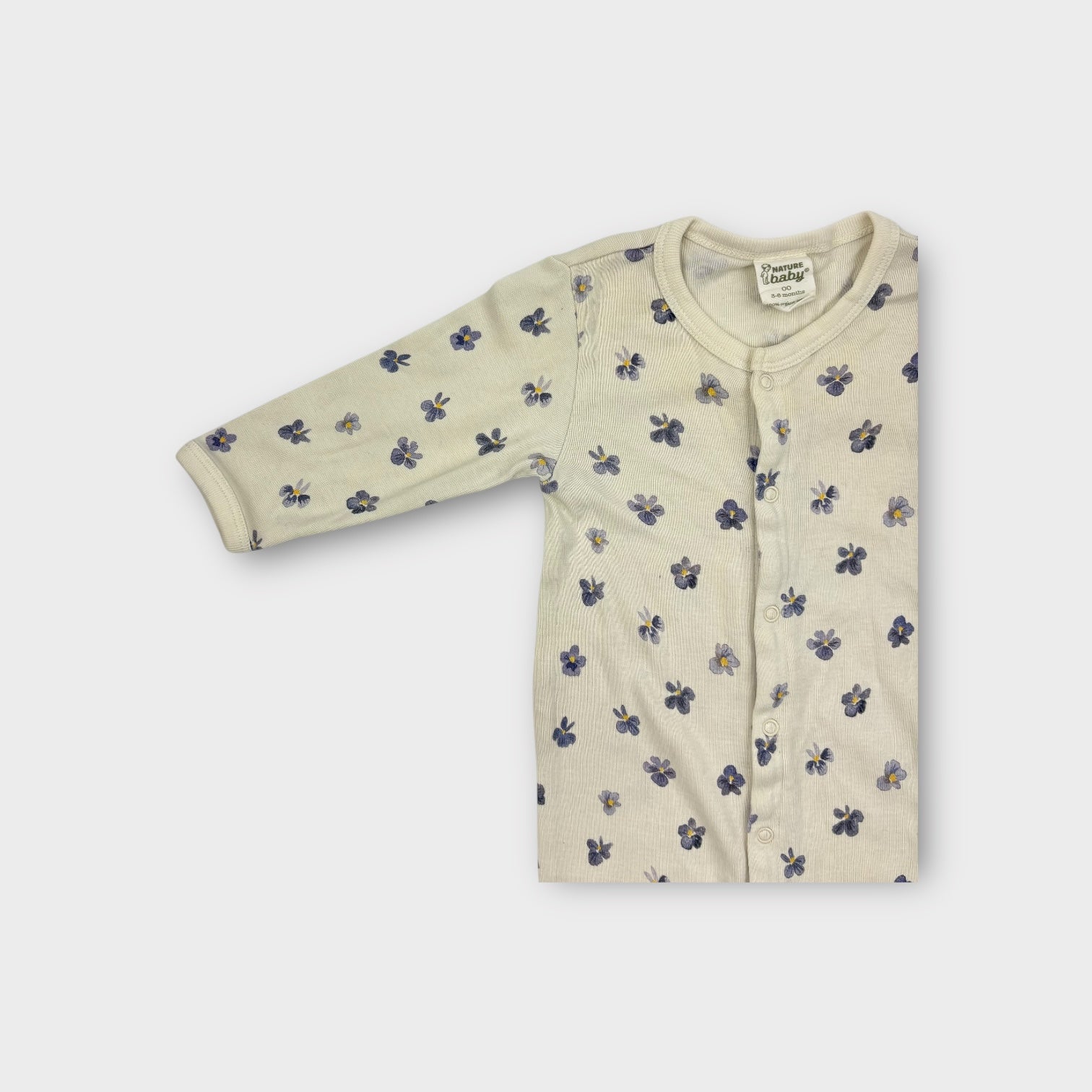 Nature Baby Violet Print Onesie, Size 00