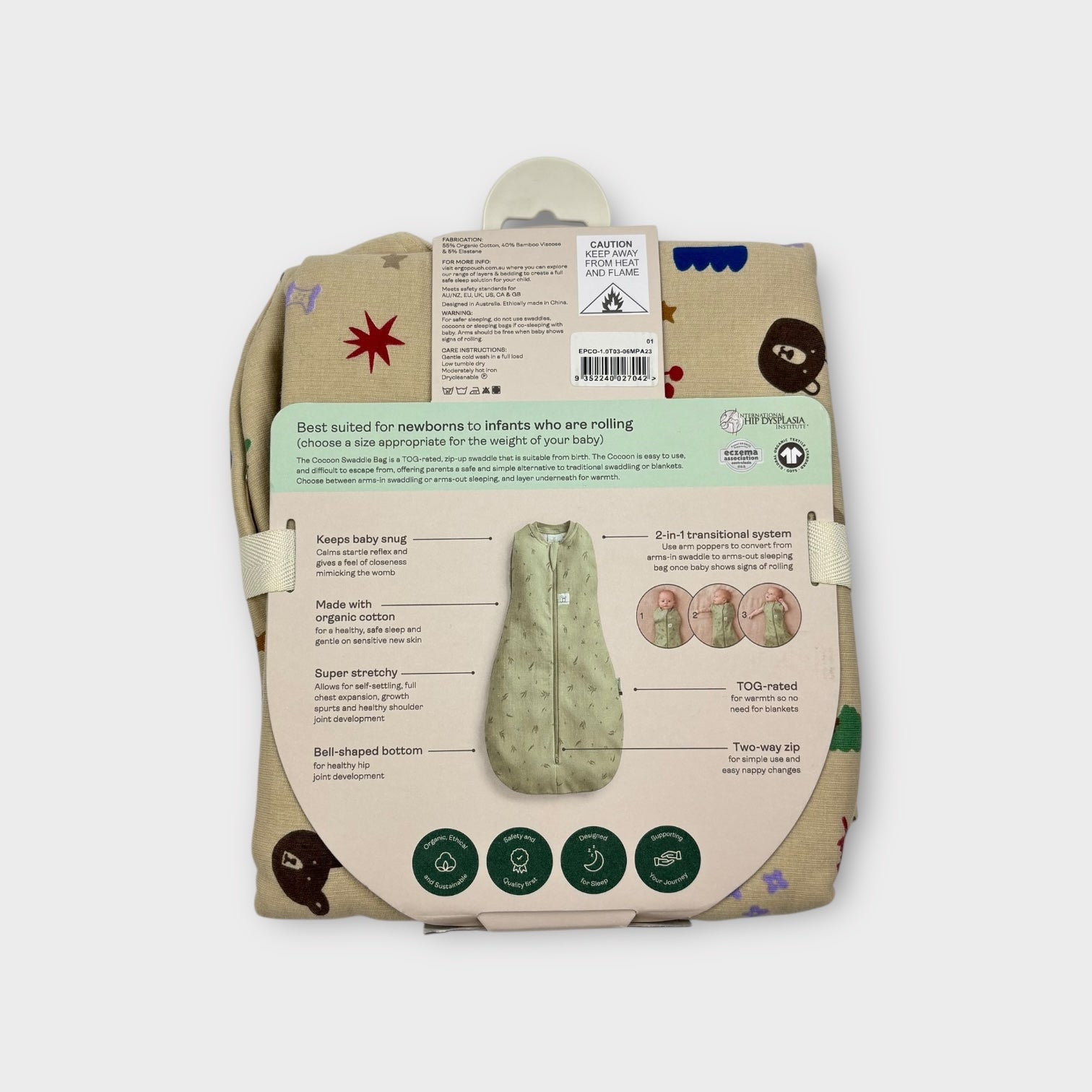 Ergopouch 1.0 Tog Cocoon Swaddle Bag, Size 00