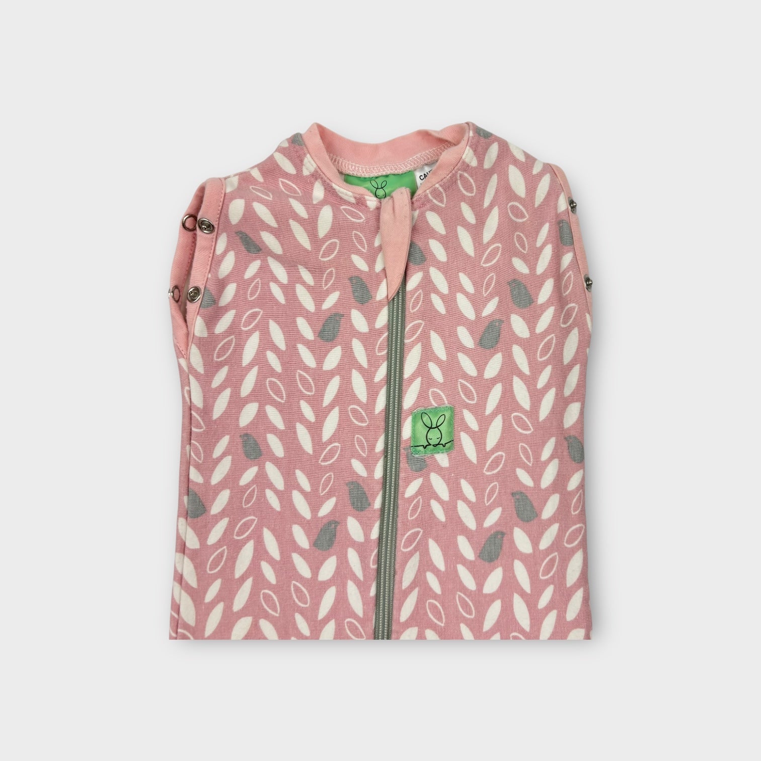 ErgoPouch Pink Leaf 1.0 Tog Sleep Sack, Size 3-12m