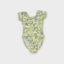 Floral Bird Leotard, Size 4