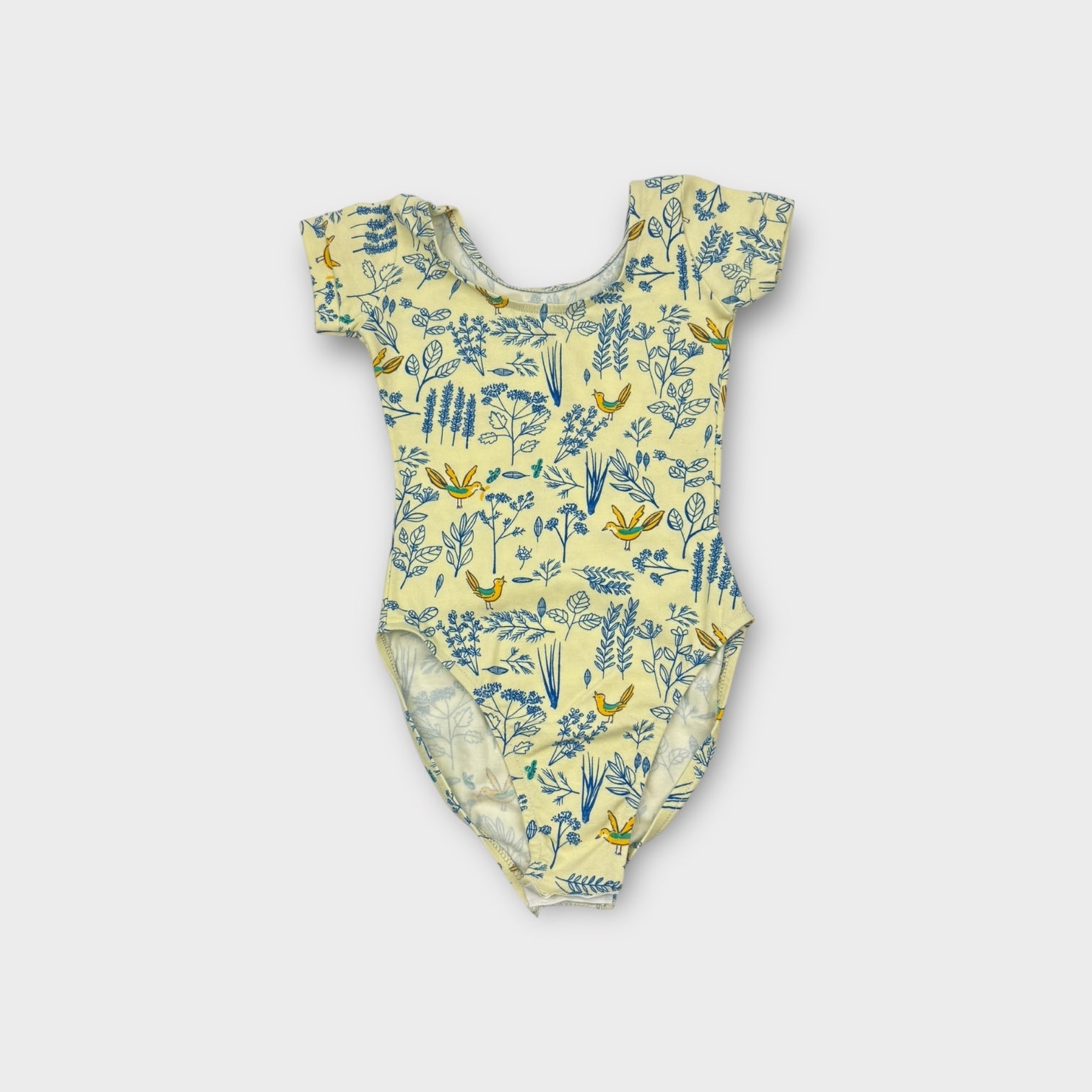 Floral Bird Leotard, Size 4