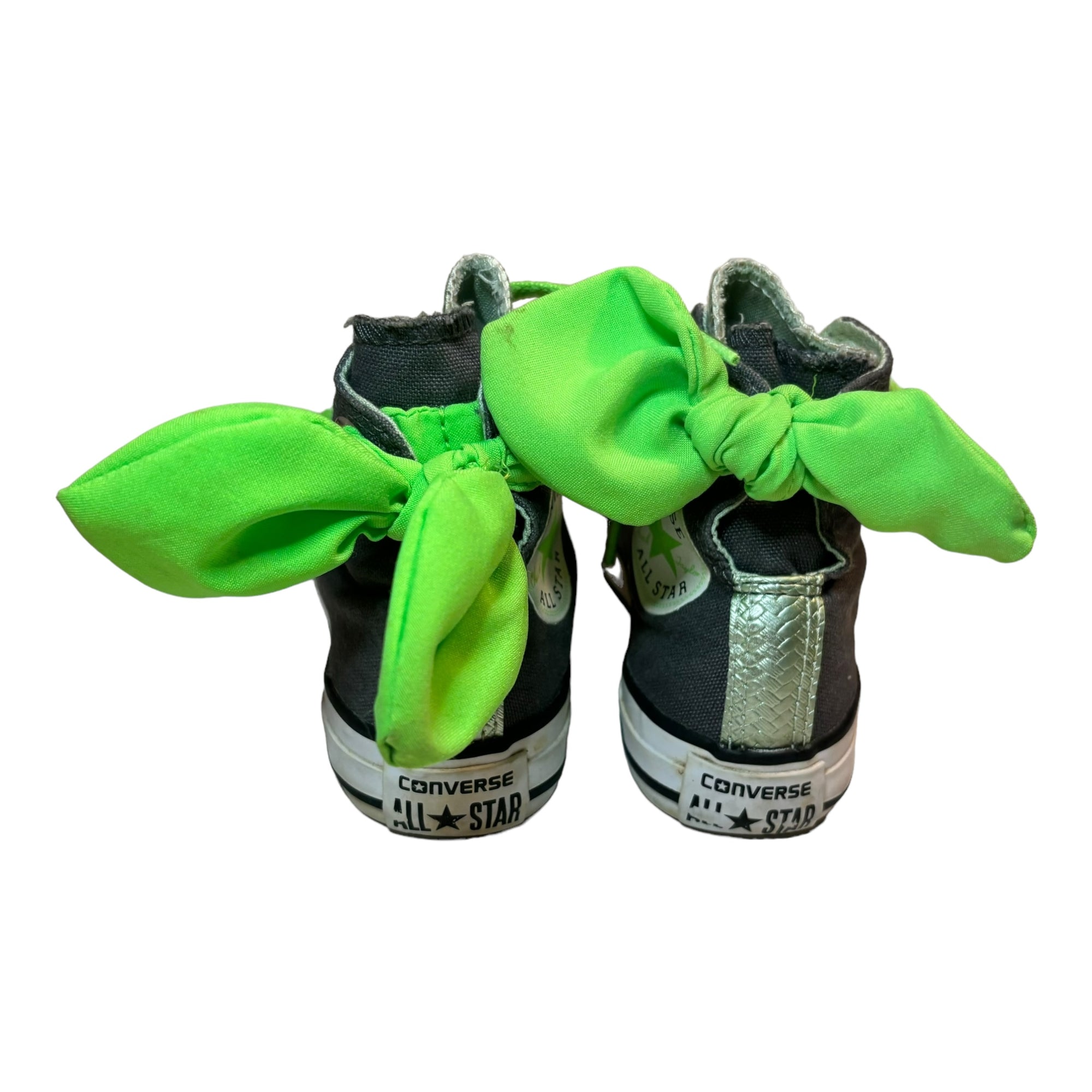 Green Bow Converse Chucks, Size EUR 28