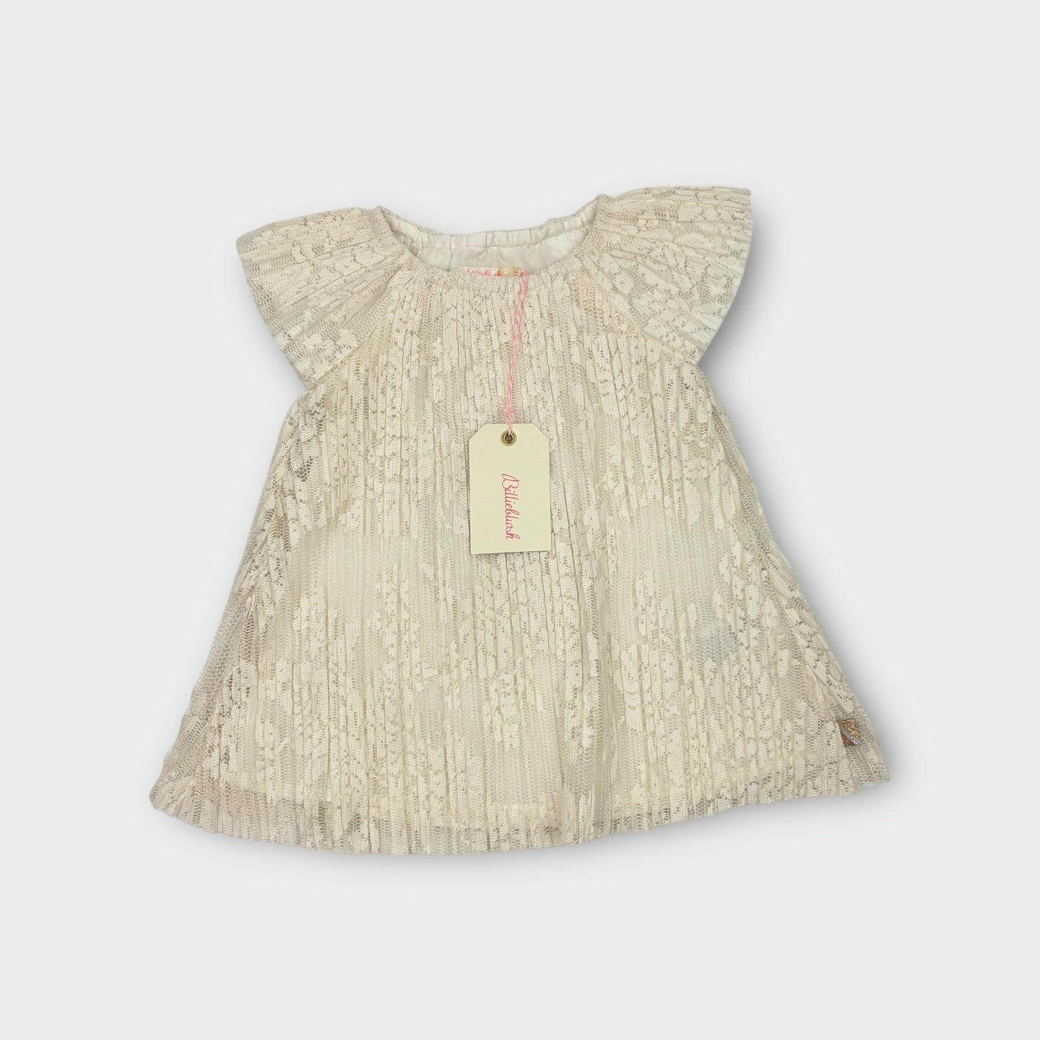Billieblush Pleated Lace Dress, Size 00