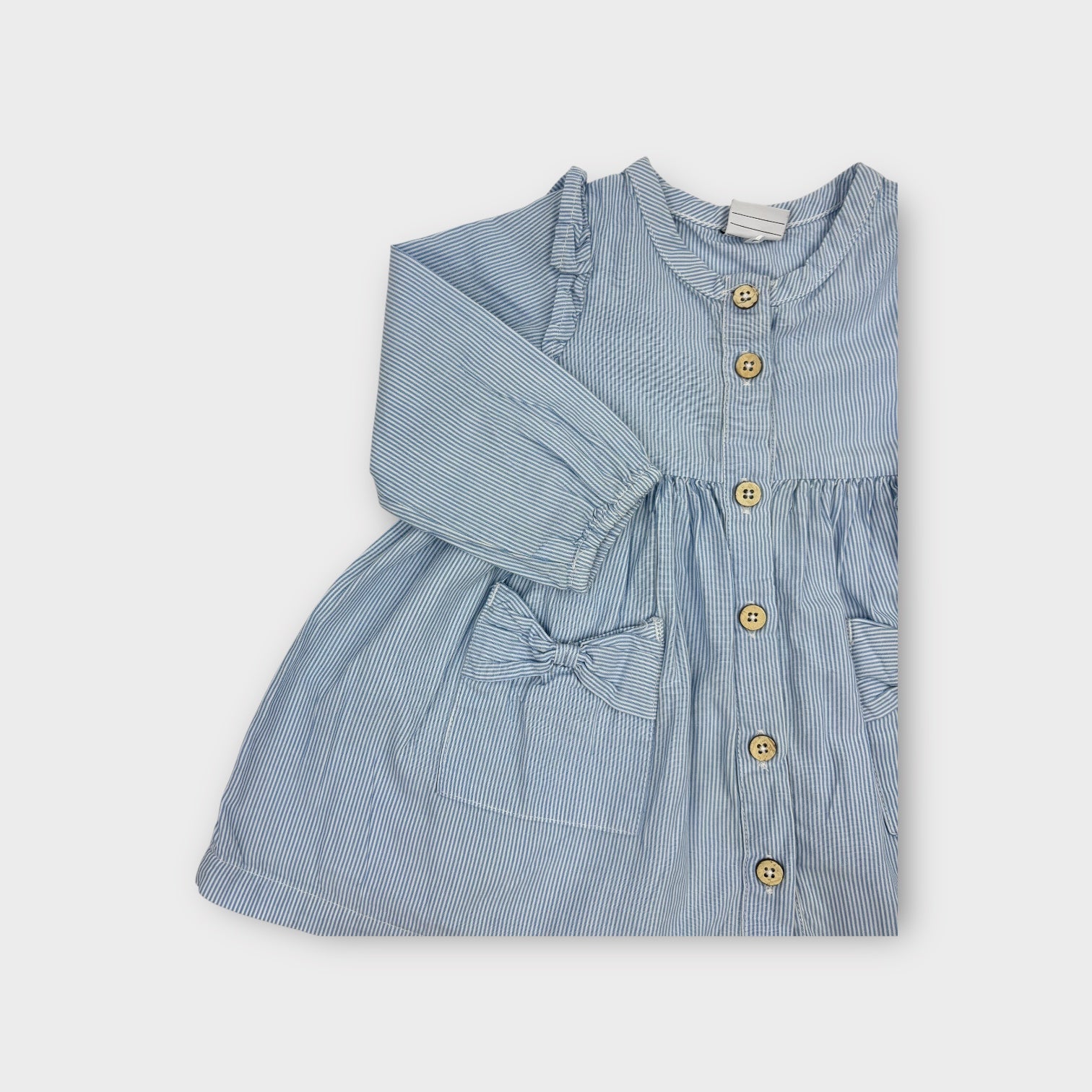 Polarn O Pyret Blue Stripe Dress, Size 00