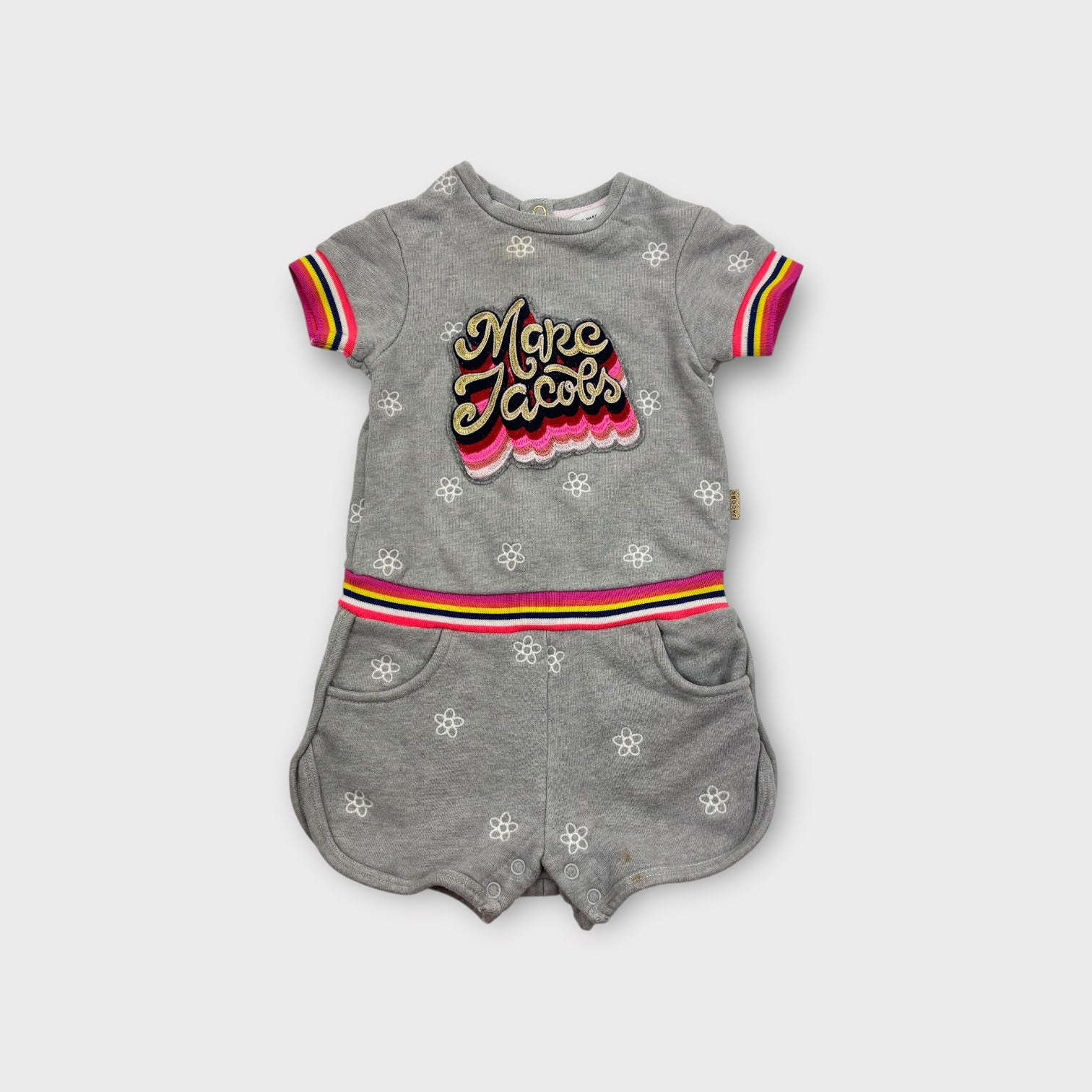 Little Marc Jacobs Grey Playsuit, Size 0