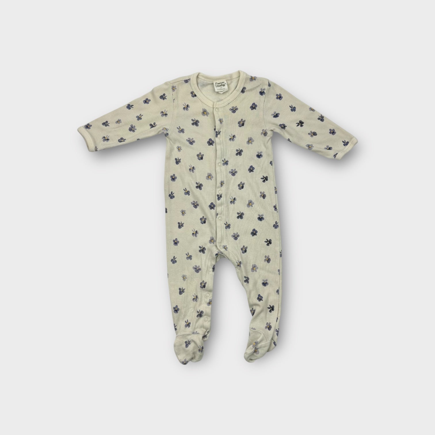 Nature Baby Violet Print Onesie, Size 00