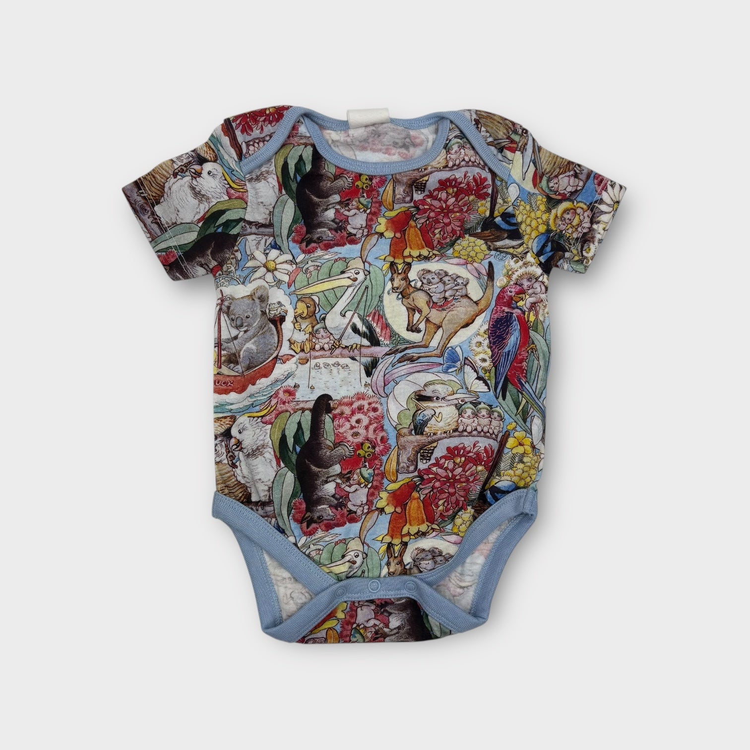 Walnut Melbourne Gumnut Baby Onesie and Bib Set, Size 00
