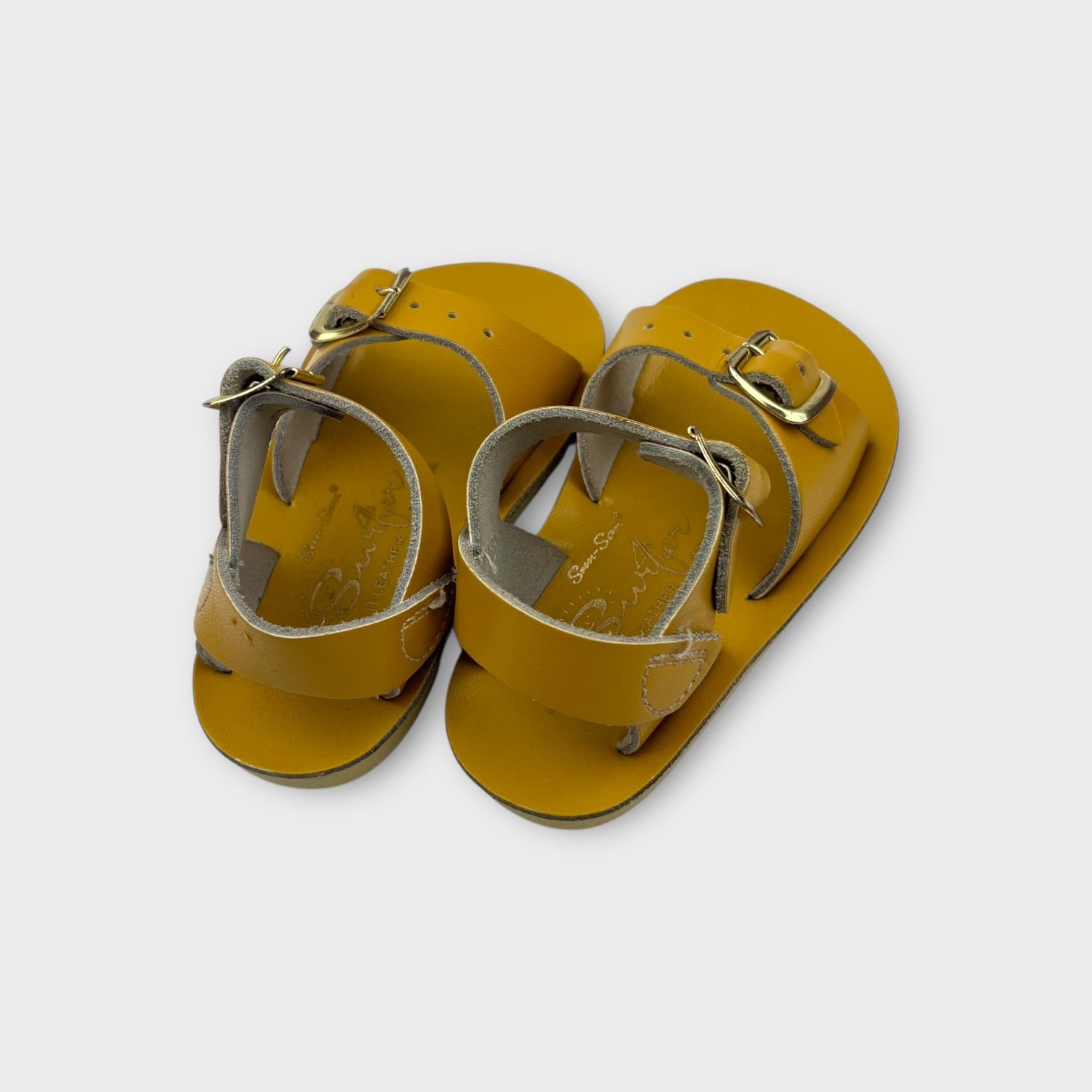 Mustard Yellow Saltwater Sandals, Size EU 20