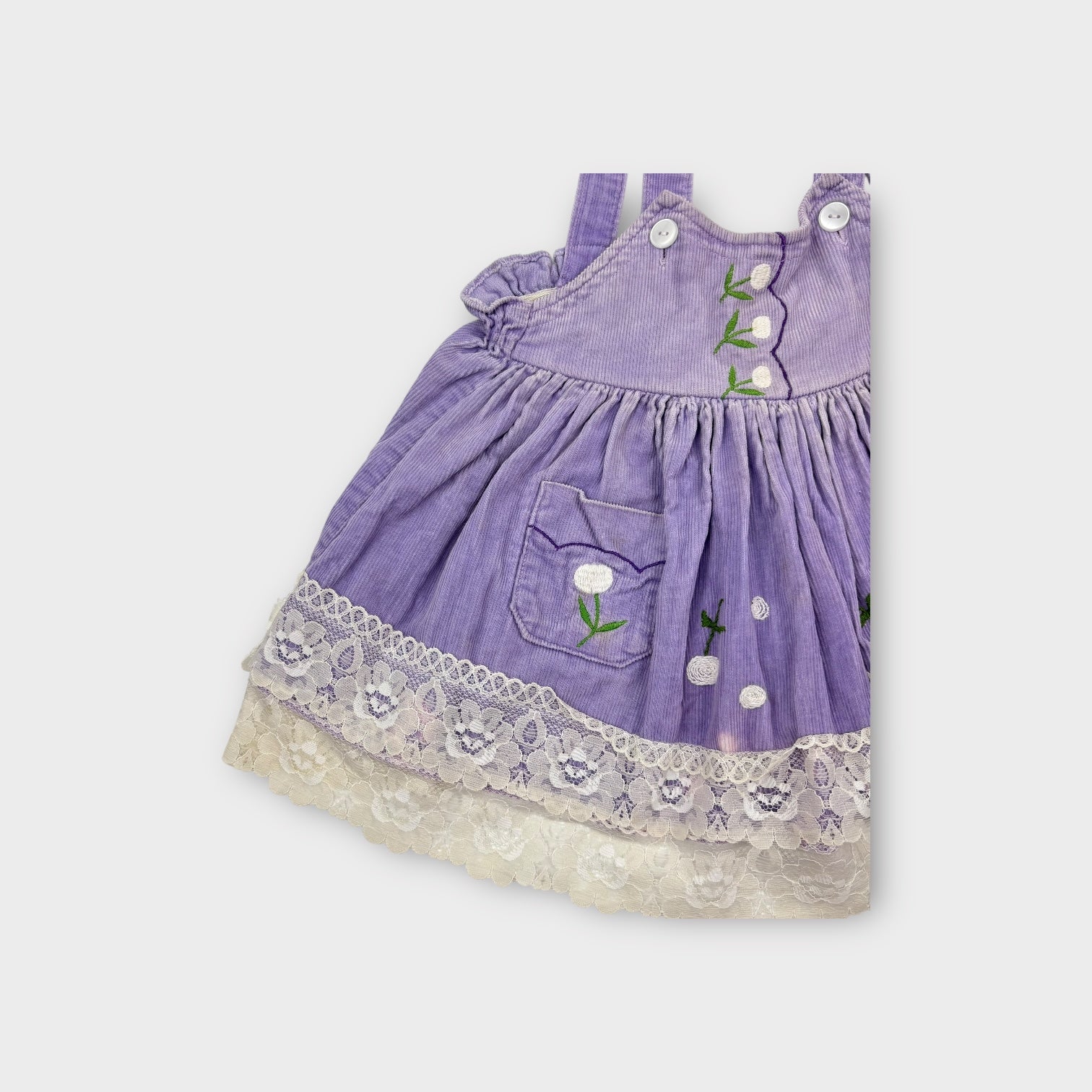 Vintage Purple Cord Pinafore, Size 0