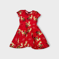 Rock Your Kid Christmas Print Dress, Size 5