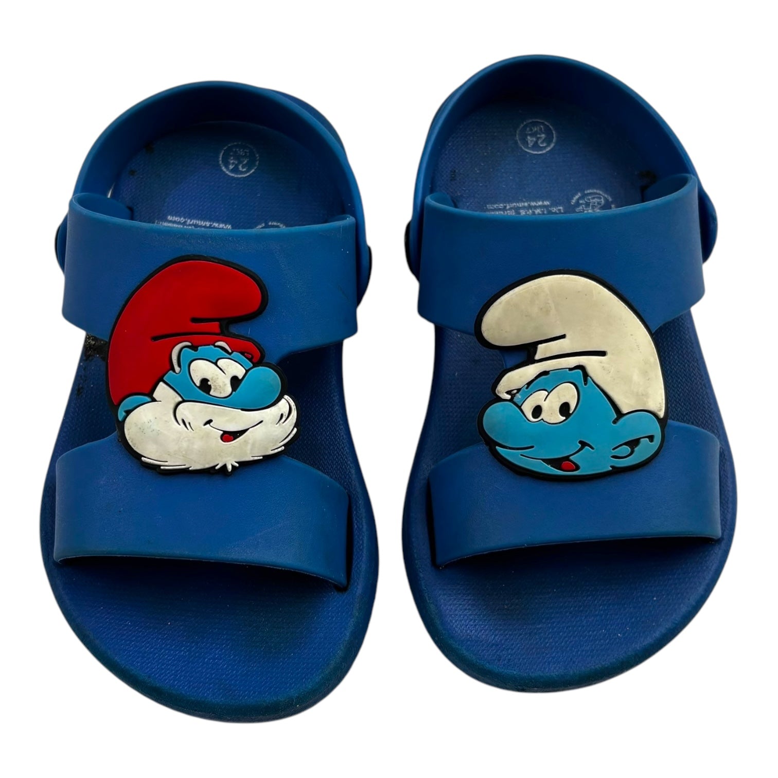 Blue Smurf Sandals, Size EU 24