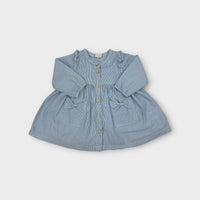 Polarn O Pyret Blue Stripe Dress, Size 00