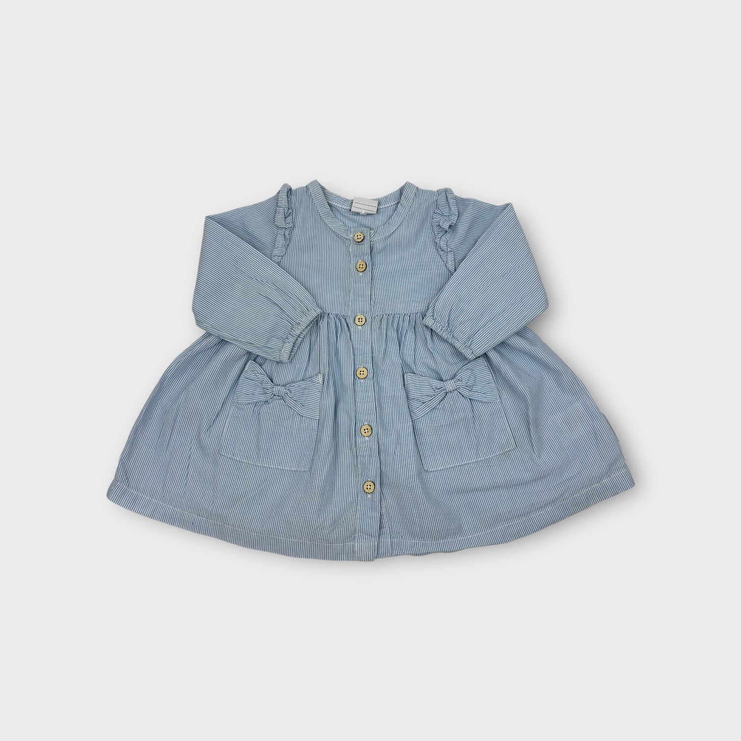 Polarn O Pyret Blue Stripe Dress, Size 00