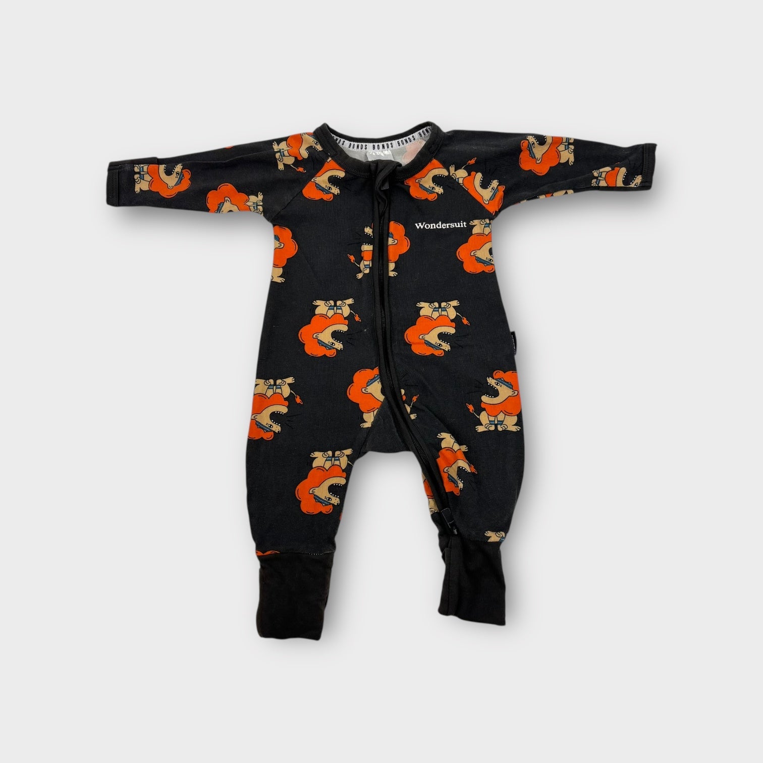 Bonds Long Sleeve Lion Onesie, Size 0000
