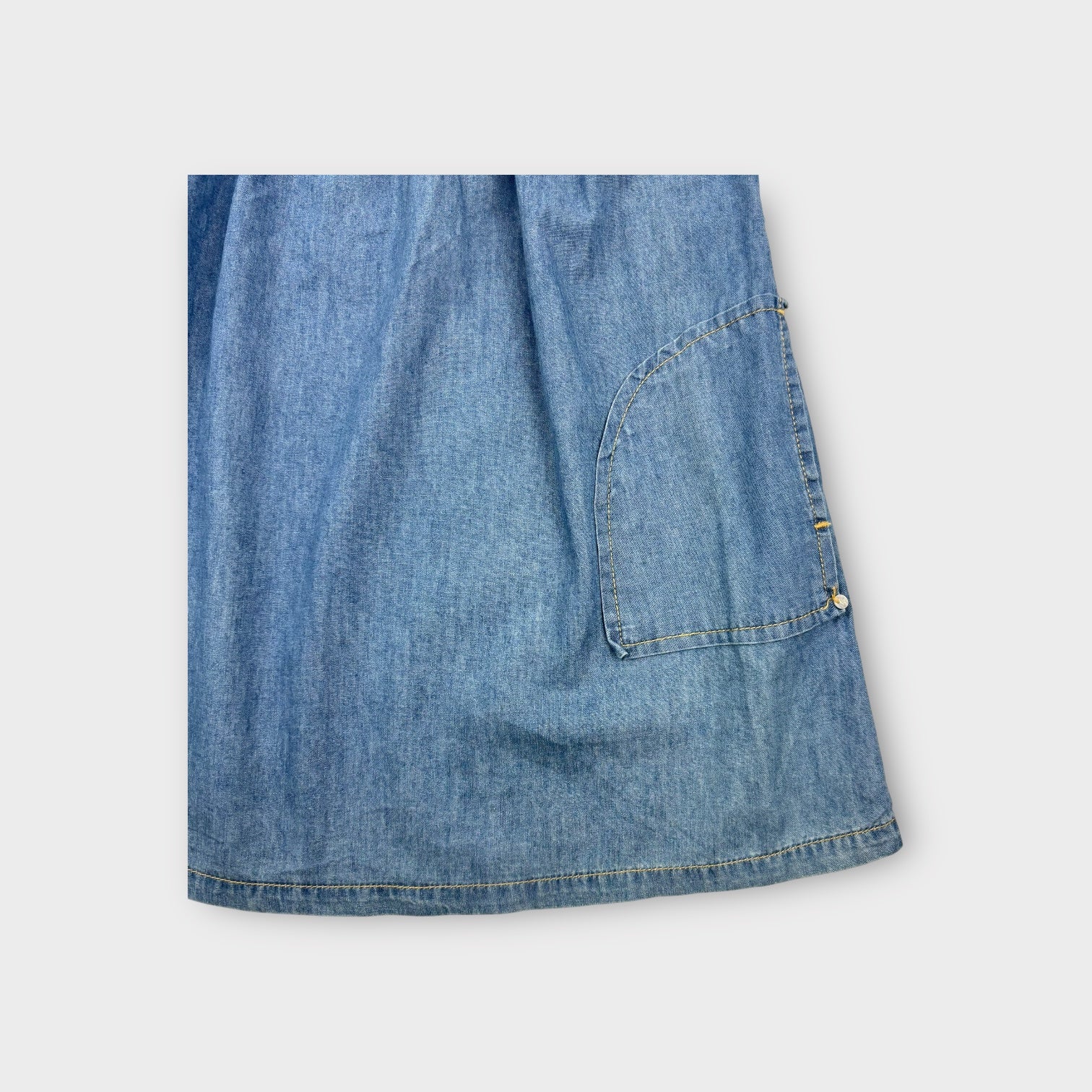 Fred Bare Smocked Denim Dress, Size 6