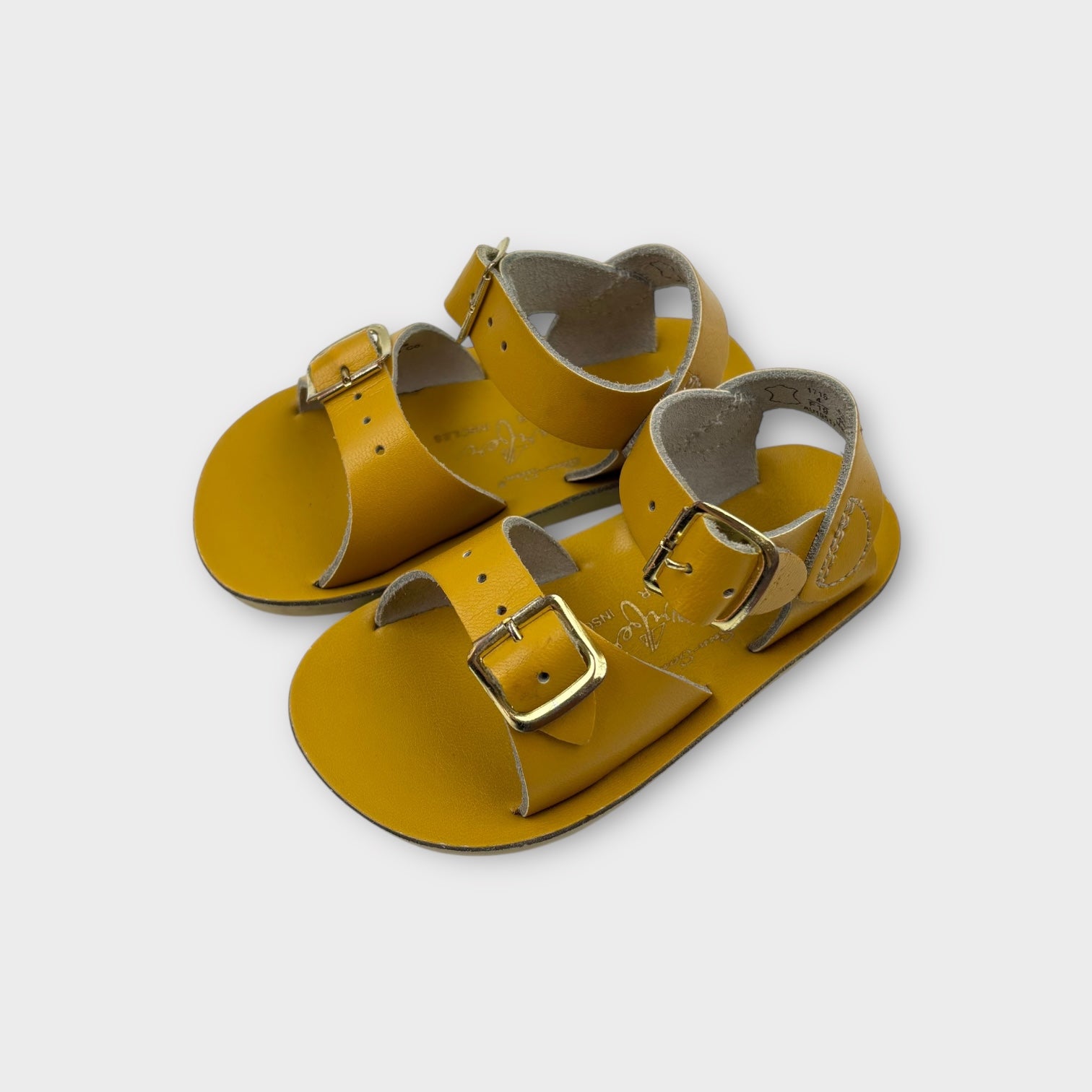Mustard Yellow Saltwater Sandals, Size EU 20
