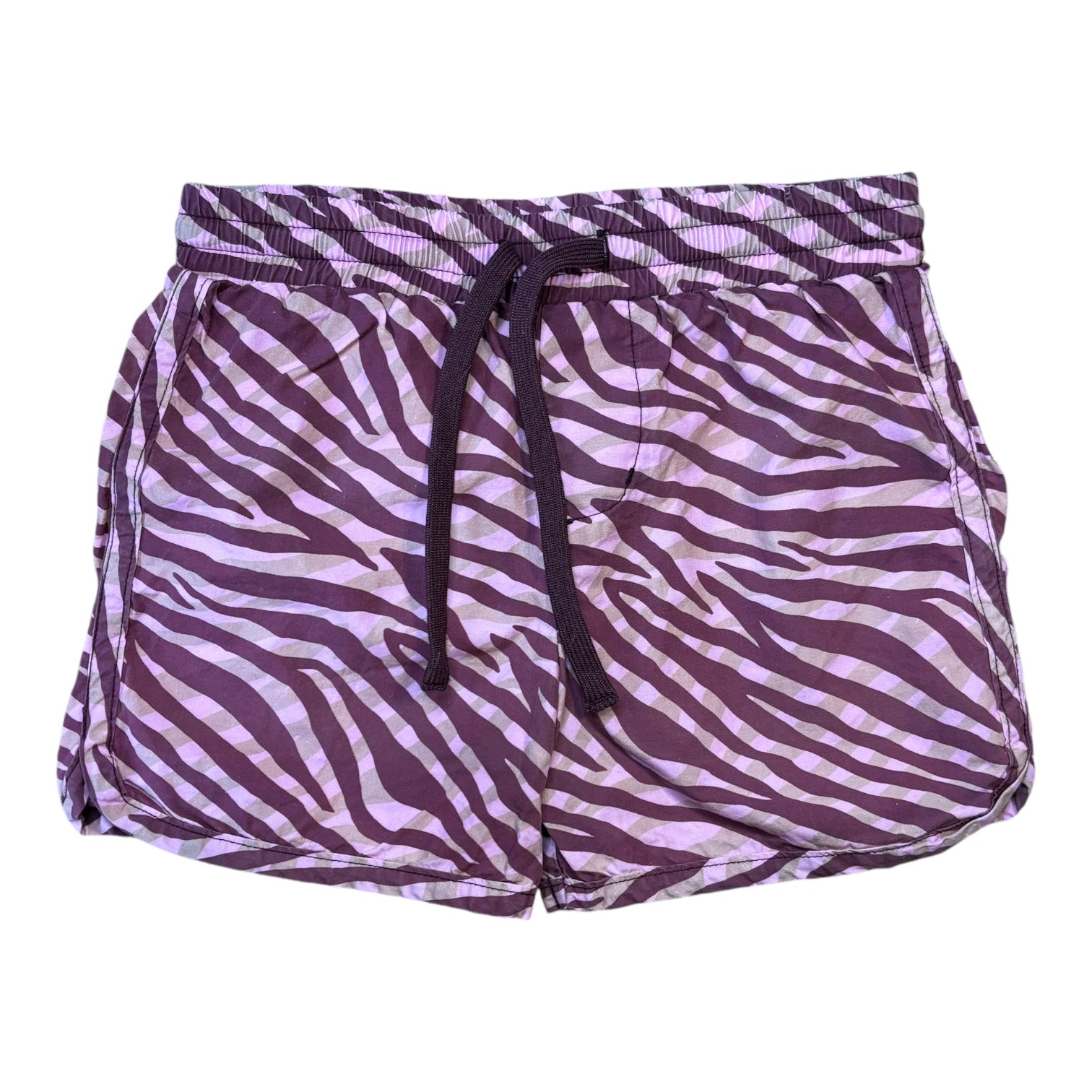 Milky Purple Zebra Print Shorts, Size 4