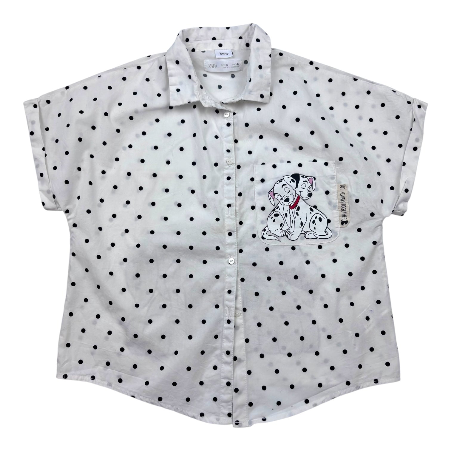 Zara Disney 101 Dalmatians Shirt, Size 10