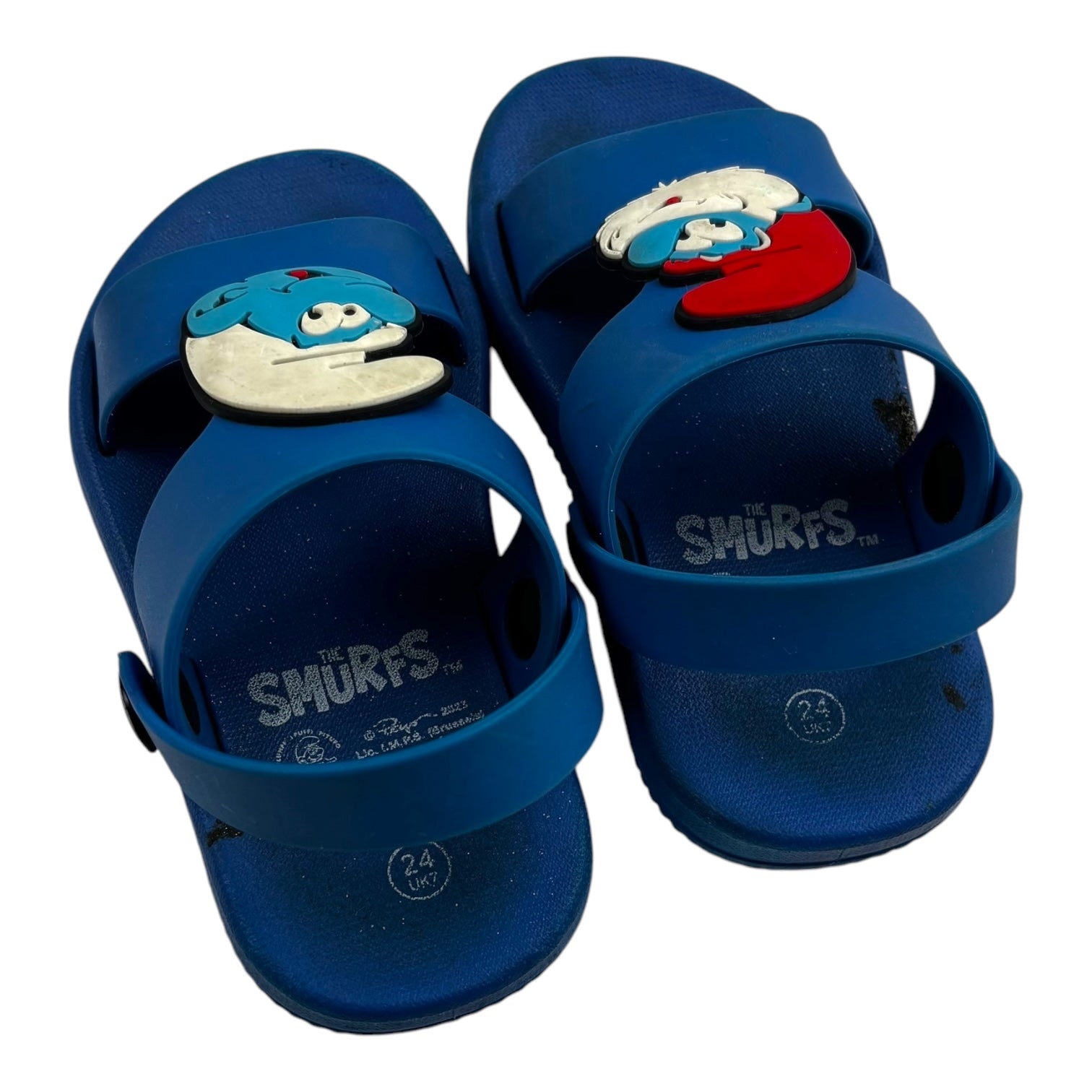 Blue Smurf Sandals, Size EU 24