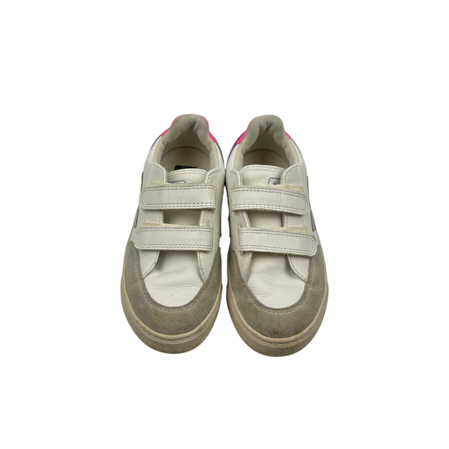Veja White, Silver & Lavender Sneakers, Size EU 32