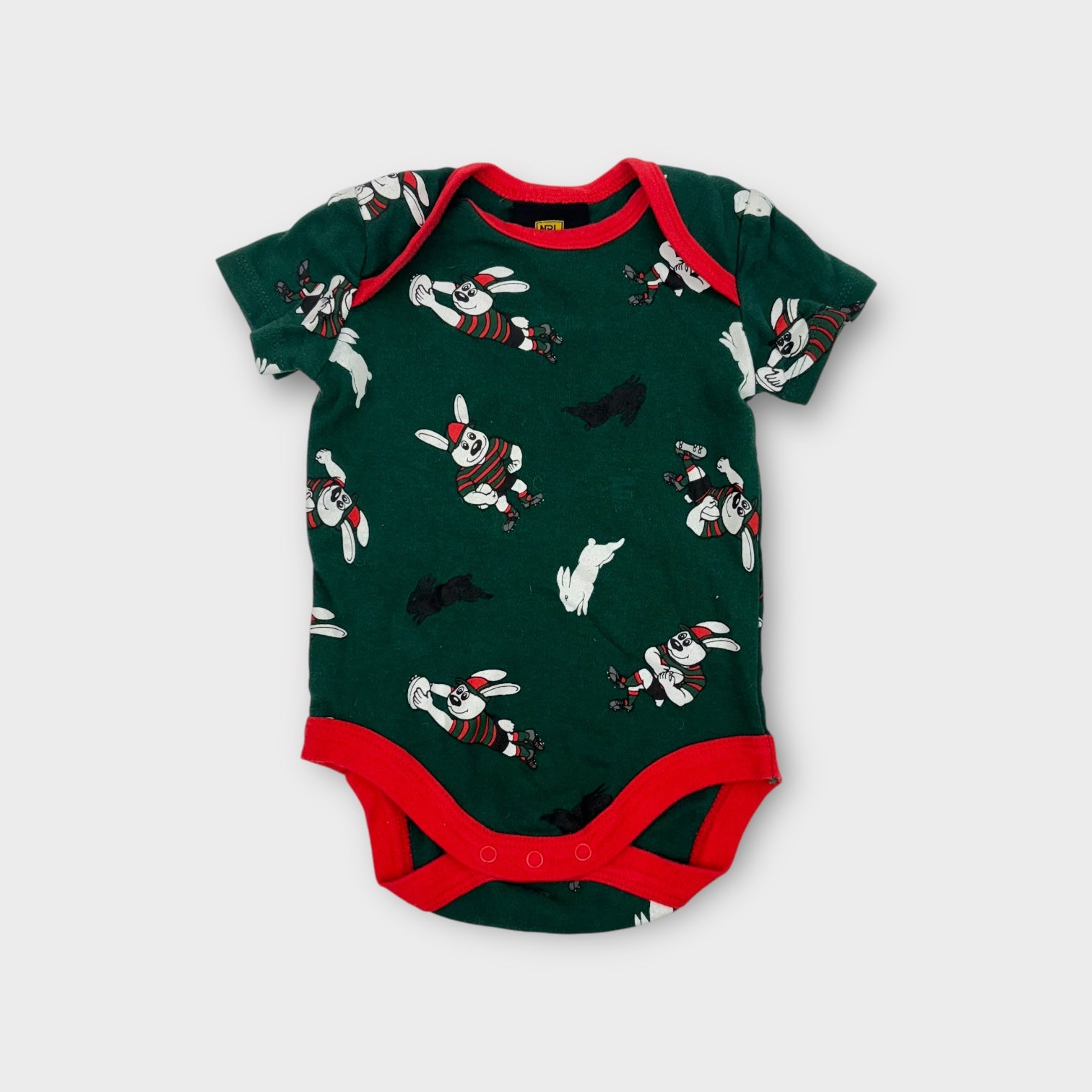 NRL Offical Rabbitohs Bodysuit, Size 00