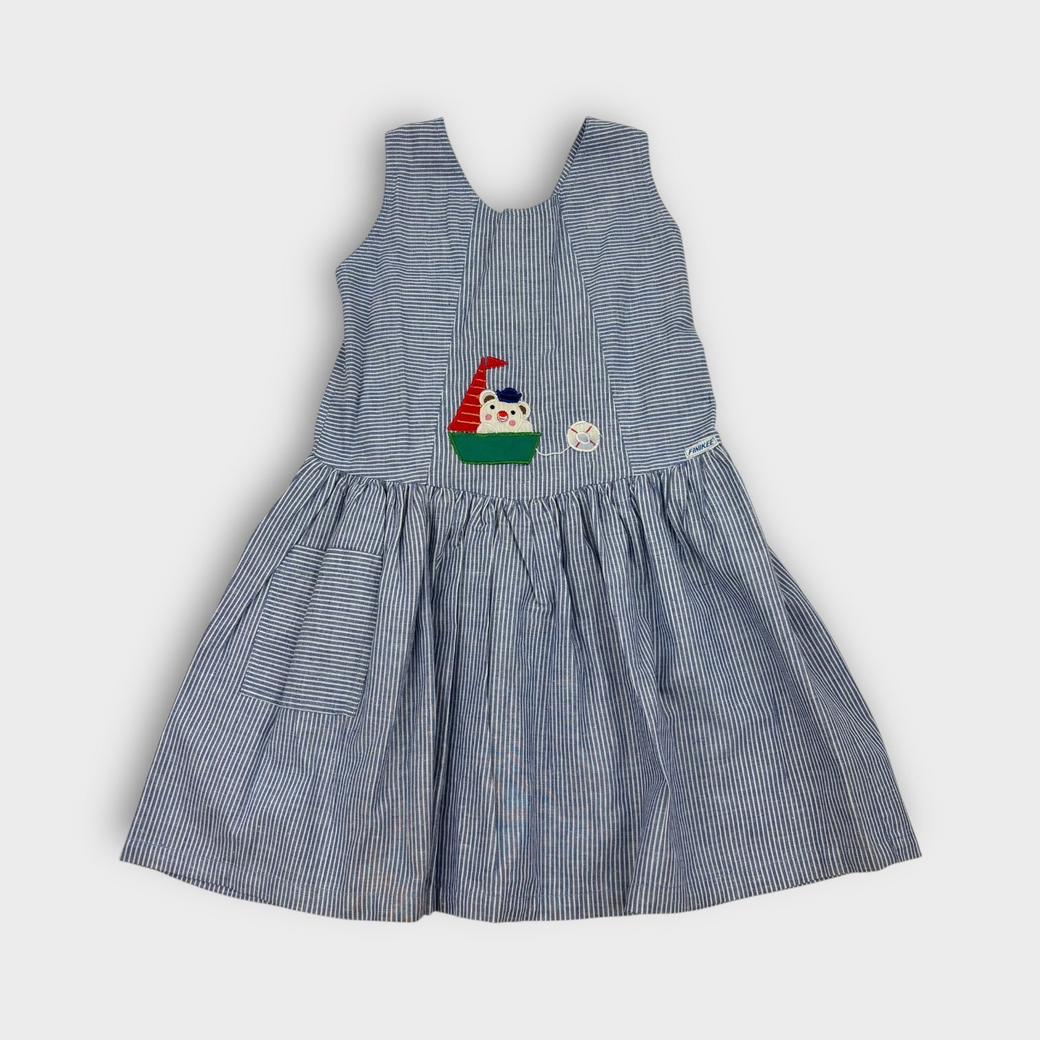 Vintage Railway Stripe Dress, Size 6