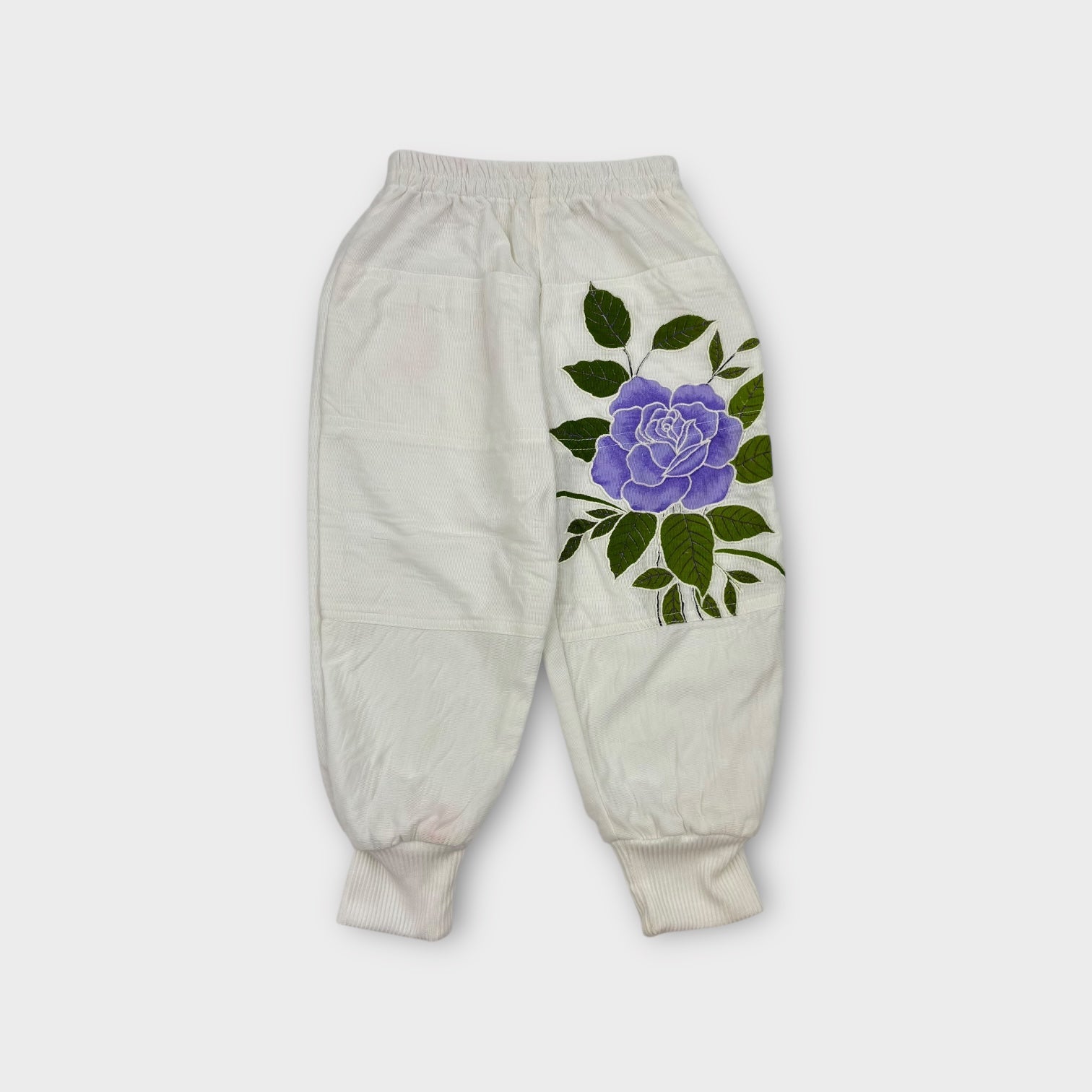 Vintage White Flower Sweatsuit Set, Size 3-4