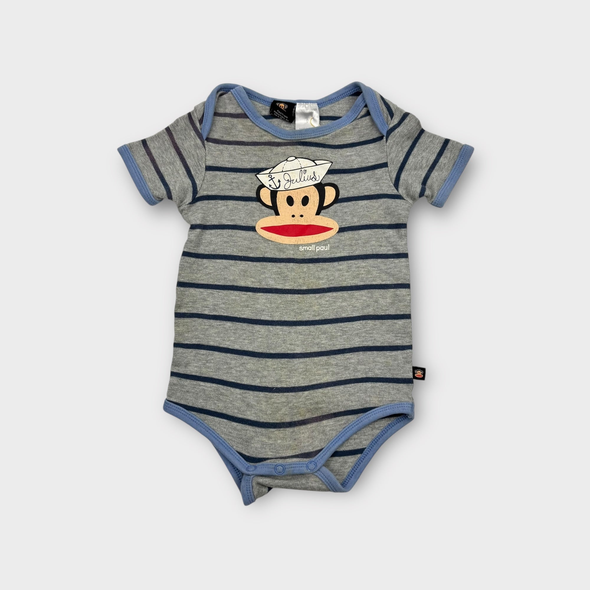 Retro Paul Frank Stripe Bodysuit, Size 0