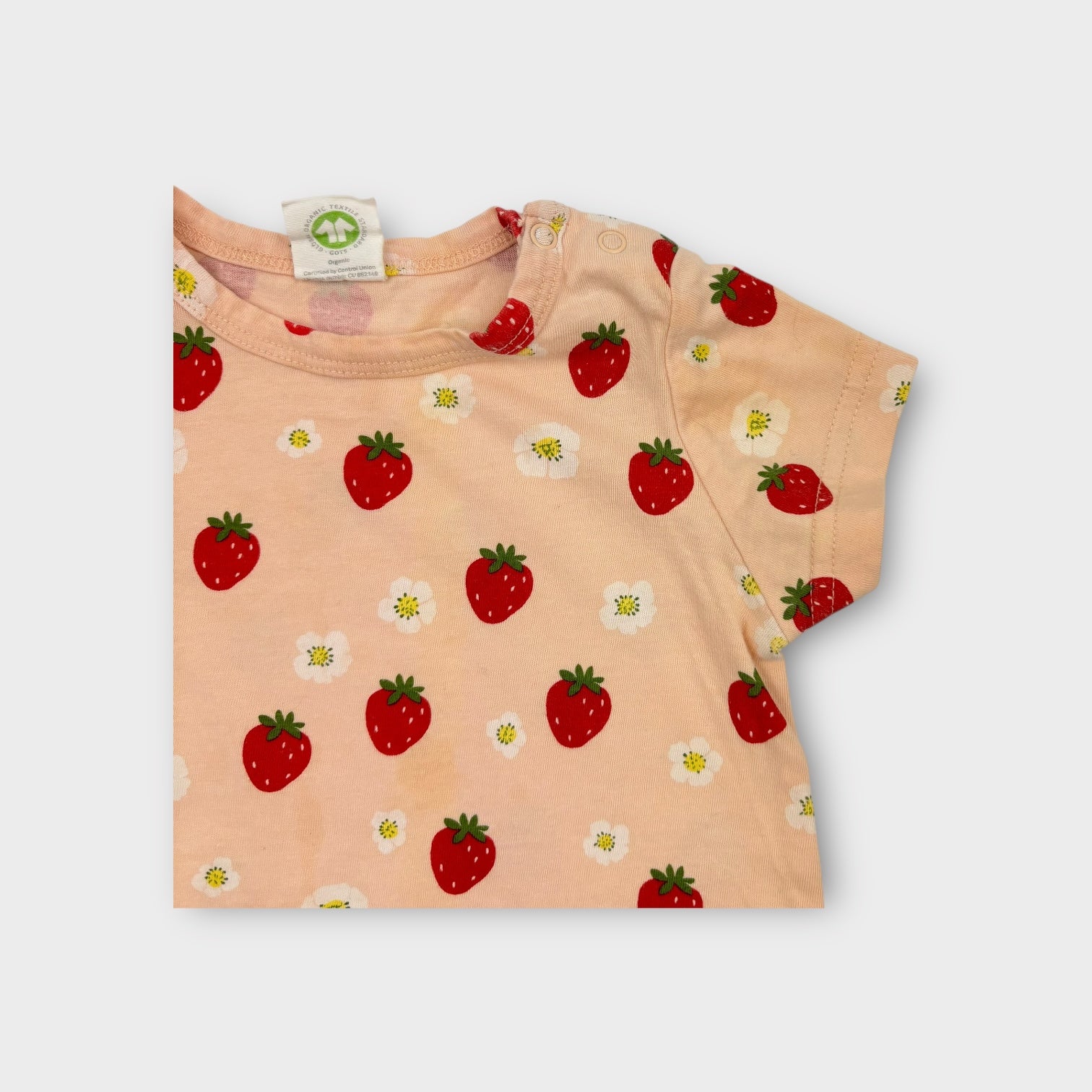Nature Baby Strawberry Print T-Shirt, Size 0