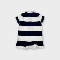Ralph Lauren Stripe Polo Romper, Size 000