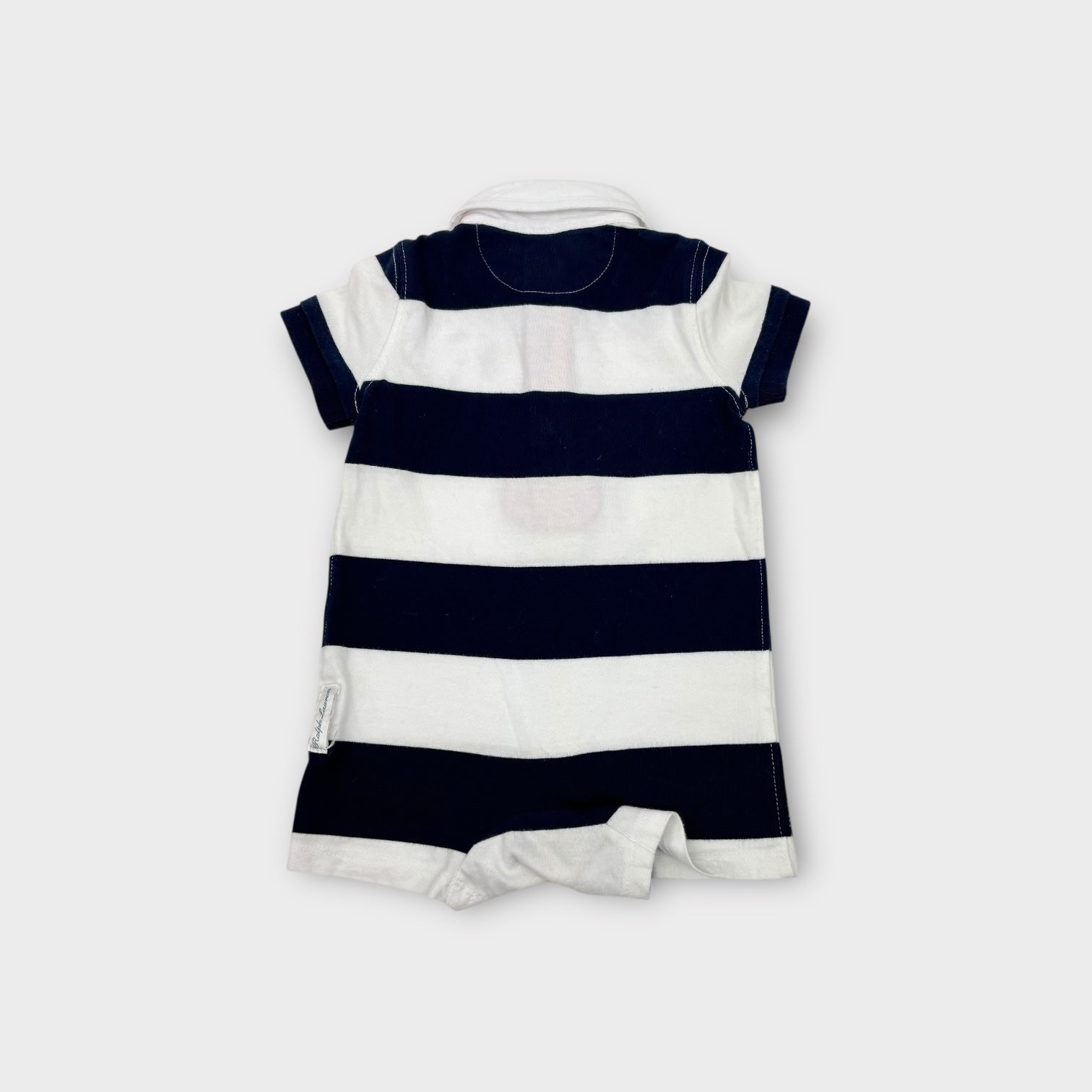 Ralph Lauren Stripe Polo Romper, Size 000