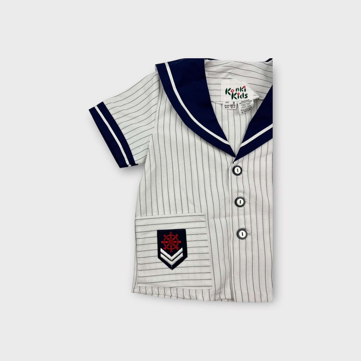 Vintage Konki Kids Sailor Shirt, Size 3