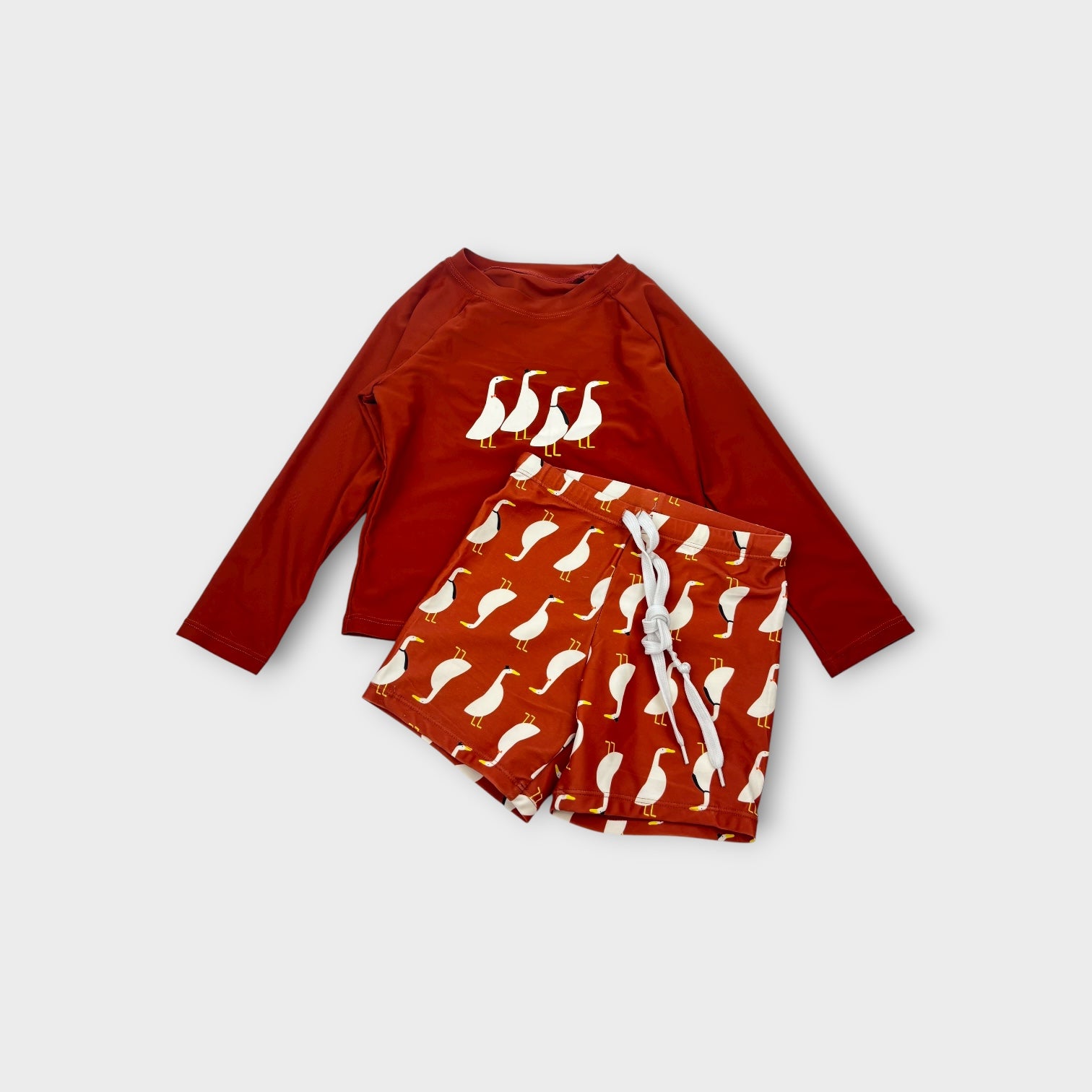 Duck Print Swim Set, Size 5
