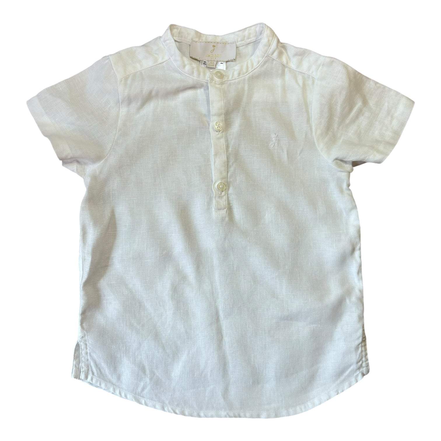 Jacadi White Linen Shirt, Size 5