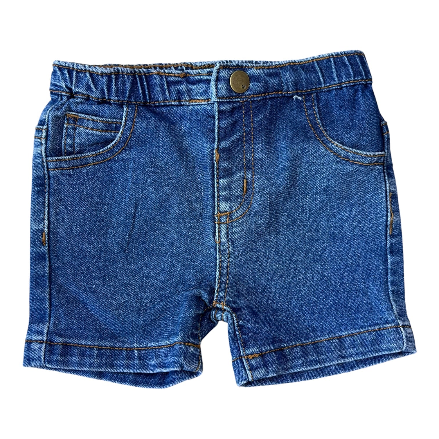 Milky Denim Shorts, Size 0