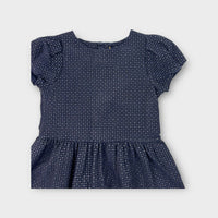 Jacadi Silver Polkadot Dress, Size 10